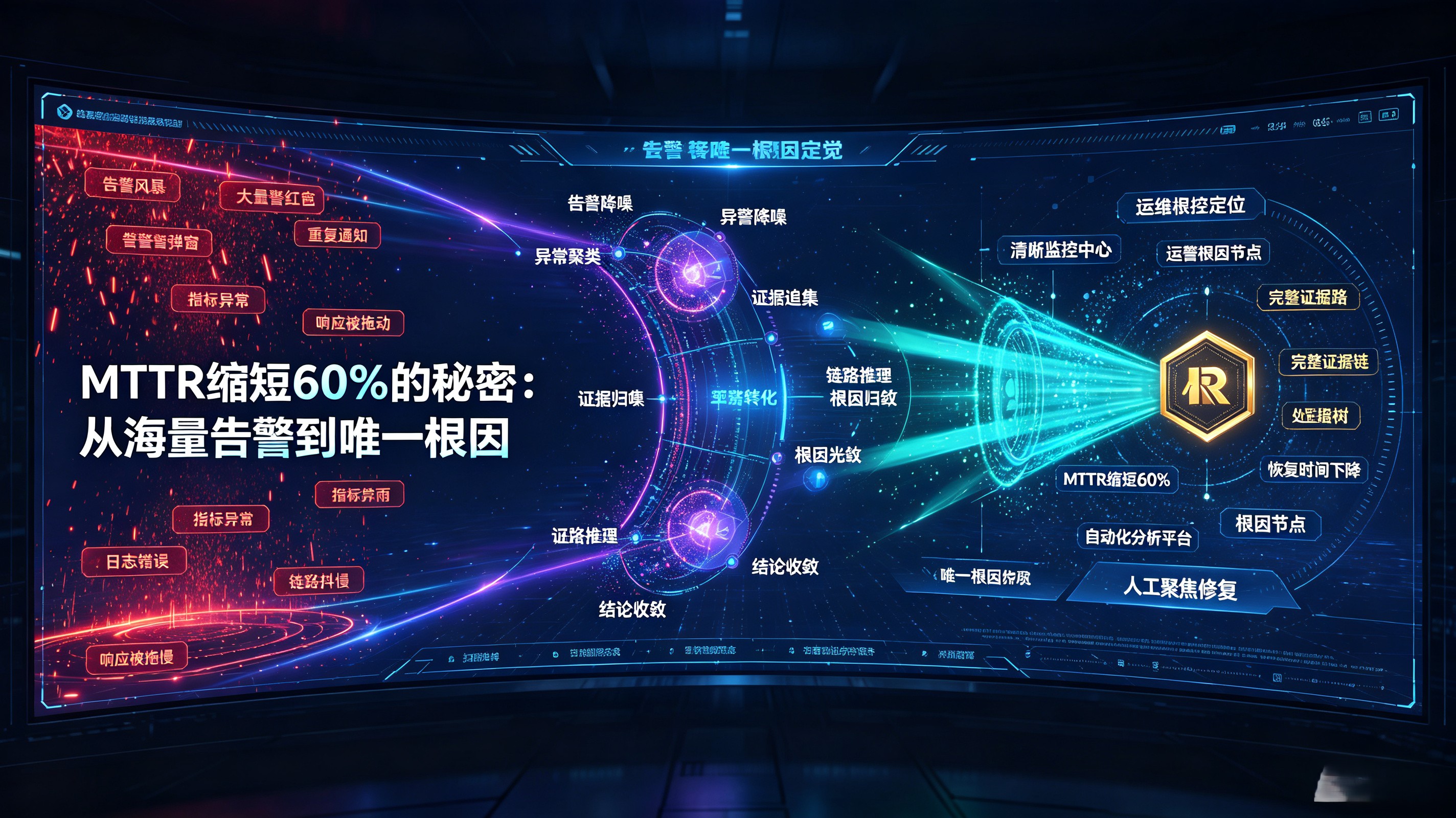MTTR缩短60%的秘密：从海量告警到唯一根因