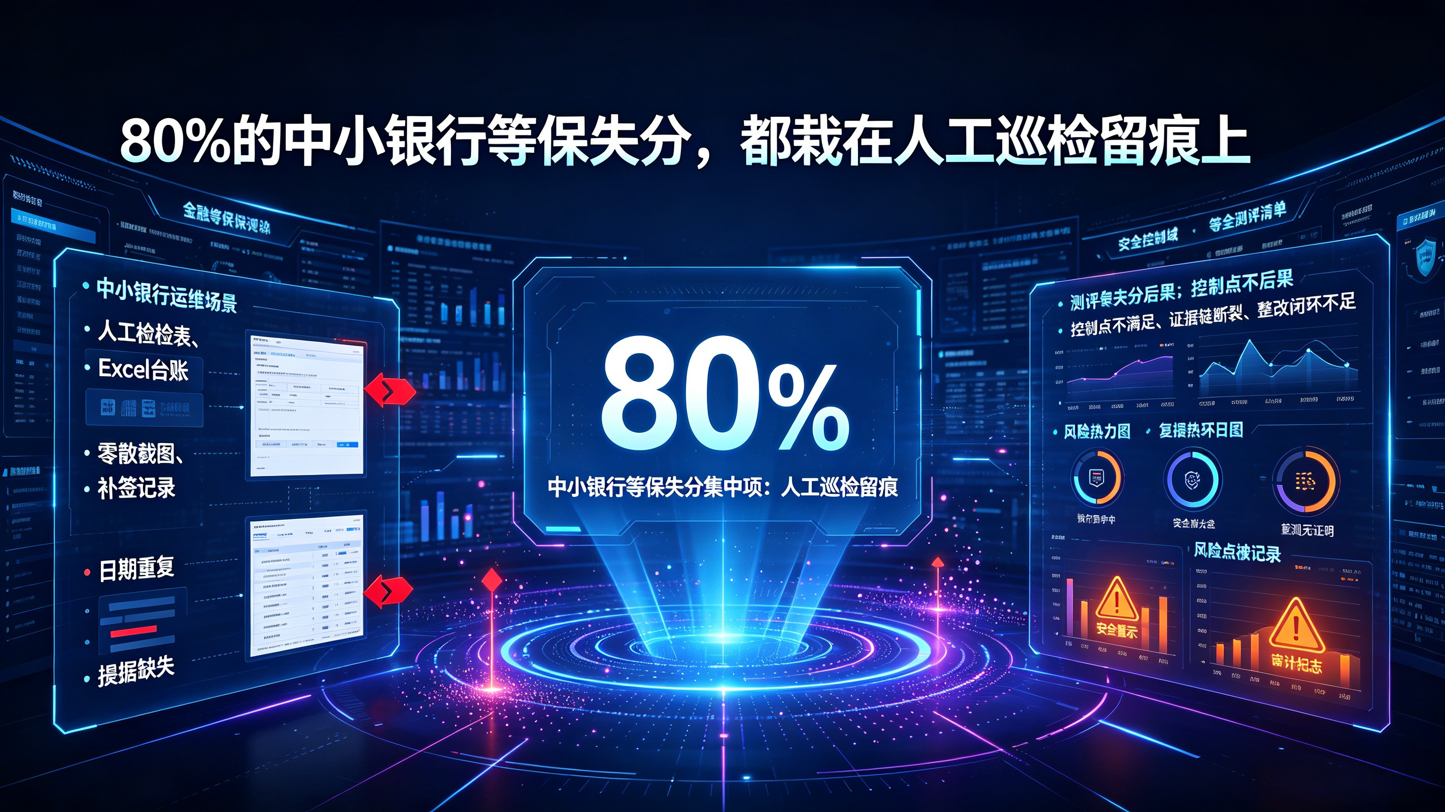 80%的中小银行等保失分，都栽在人工巡检留痕上