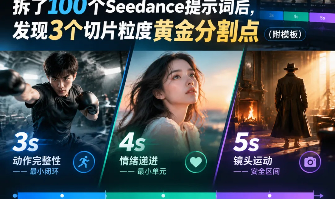 拆了100个Seedance提示词后，发现3个切片粒度黄金分割点（附模板）
