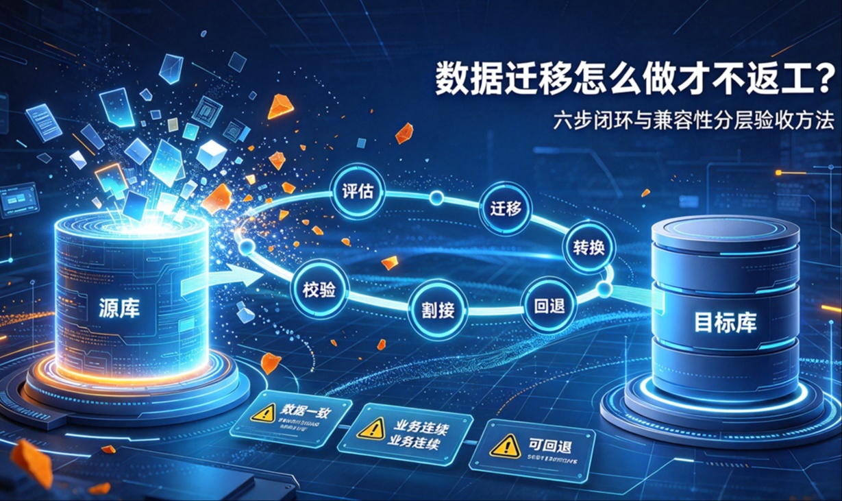 数据迁移方案怎么落地：六阶段闭环、迁移校验与回退设计