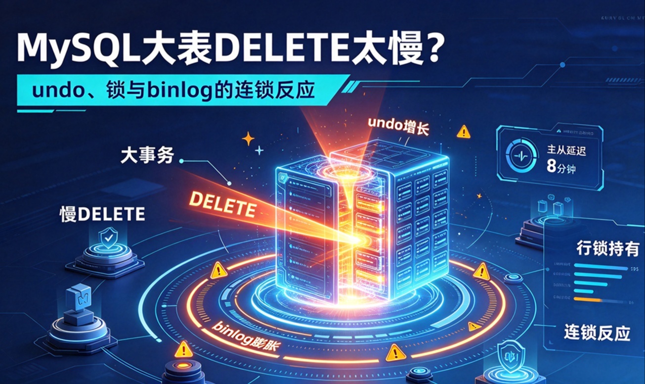 MySQL大表DELETE为什么慢？千万行背后的undo、锁与延迟