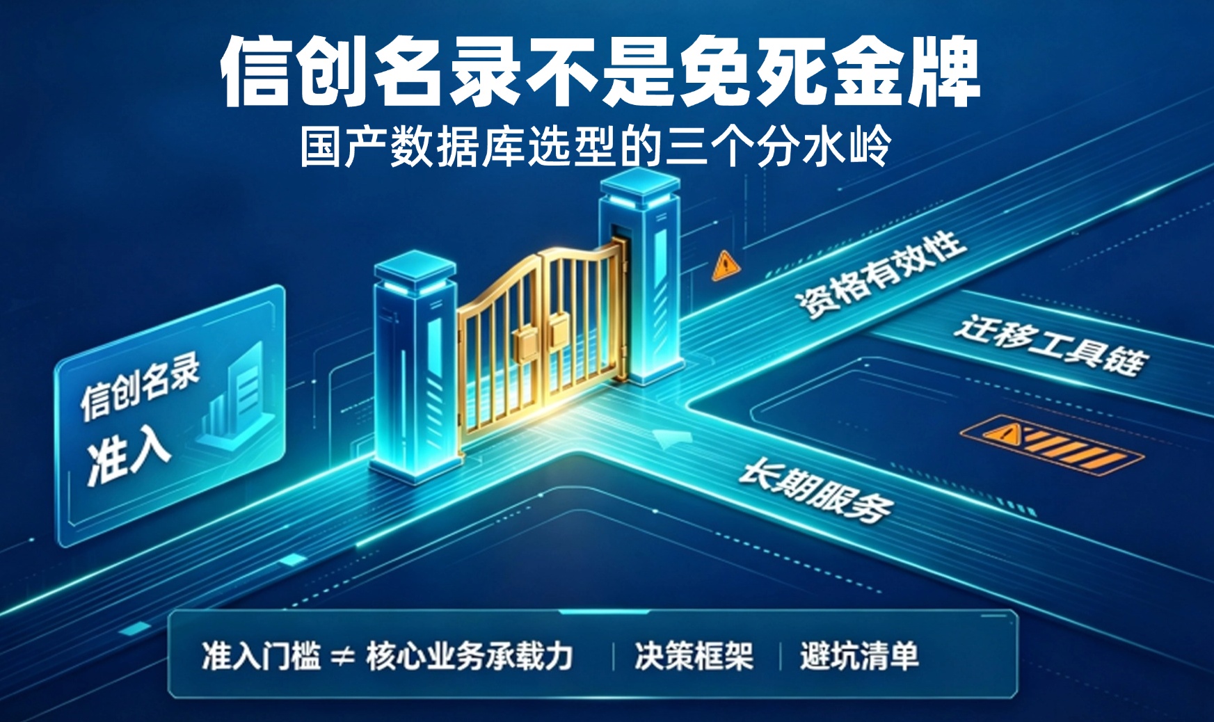 进了信创名录就稳赢？数据库选型真正该看的三件事