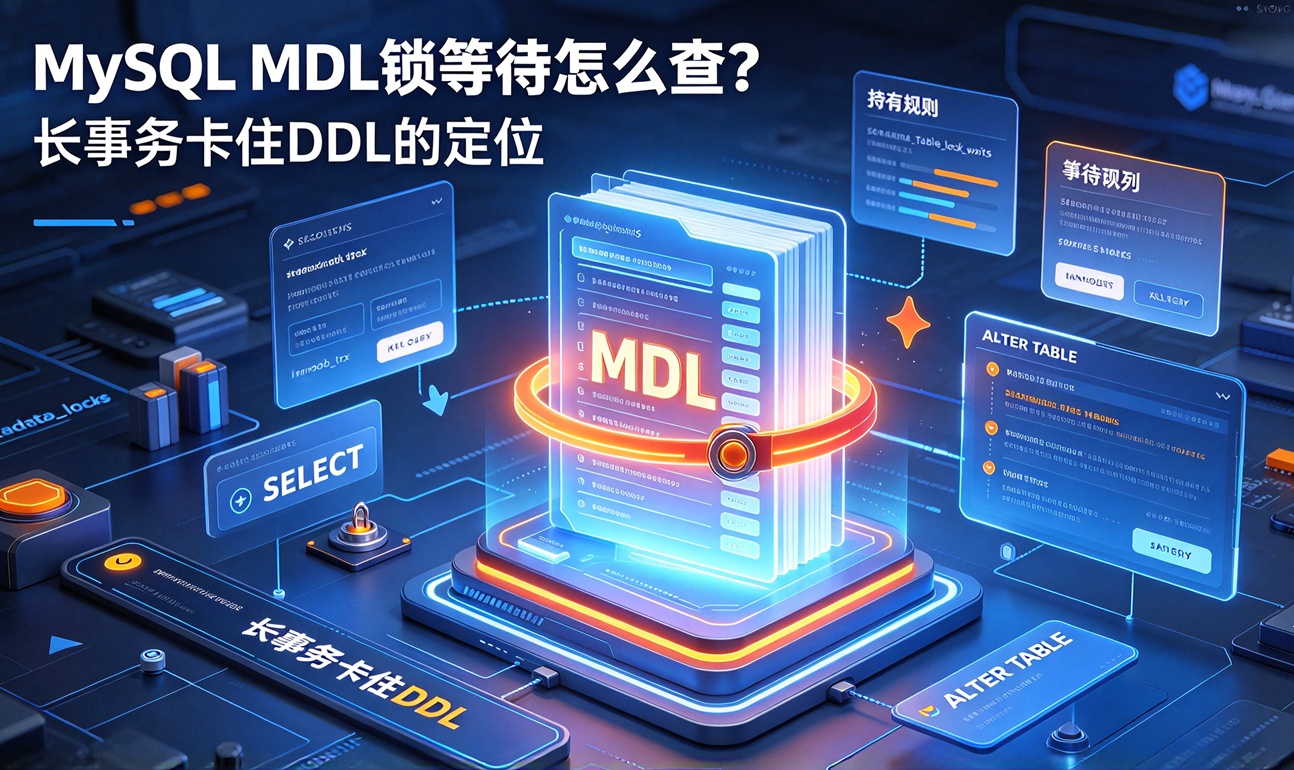 MySQL MDL锁等待怎么排查？长事务卡住DDL的40分钟复盘