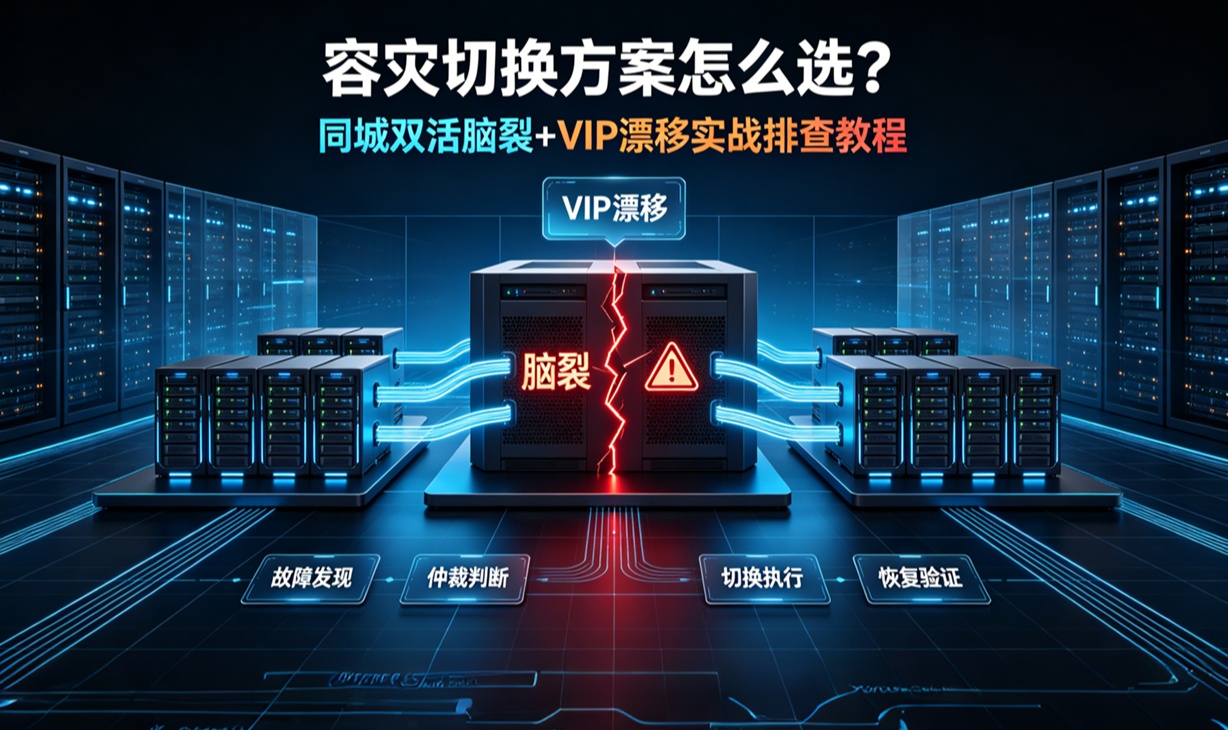 同城双活容灾切换：机房断电场景下脑裂保护、VIP漂移与DNS延迟的排查方案