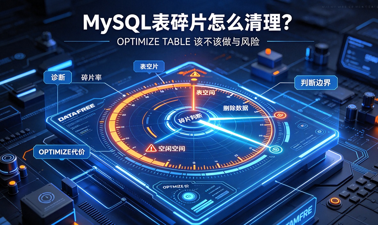 MySQL表碎片怎么清理？OPTIMIZE TABLE的3个代价与替代方案