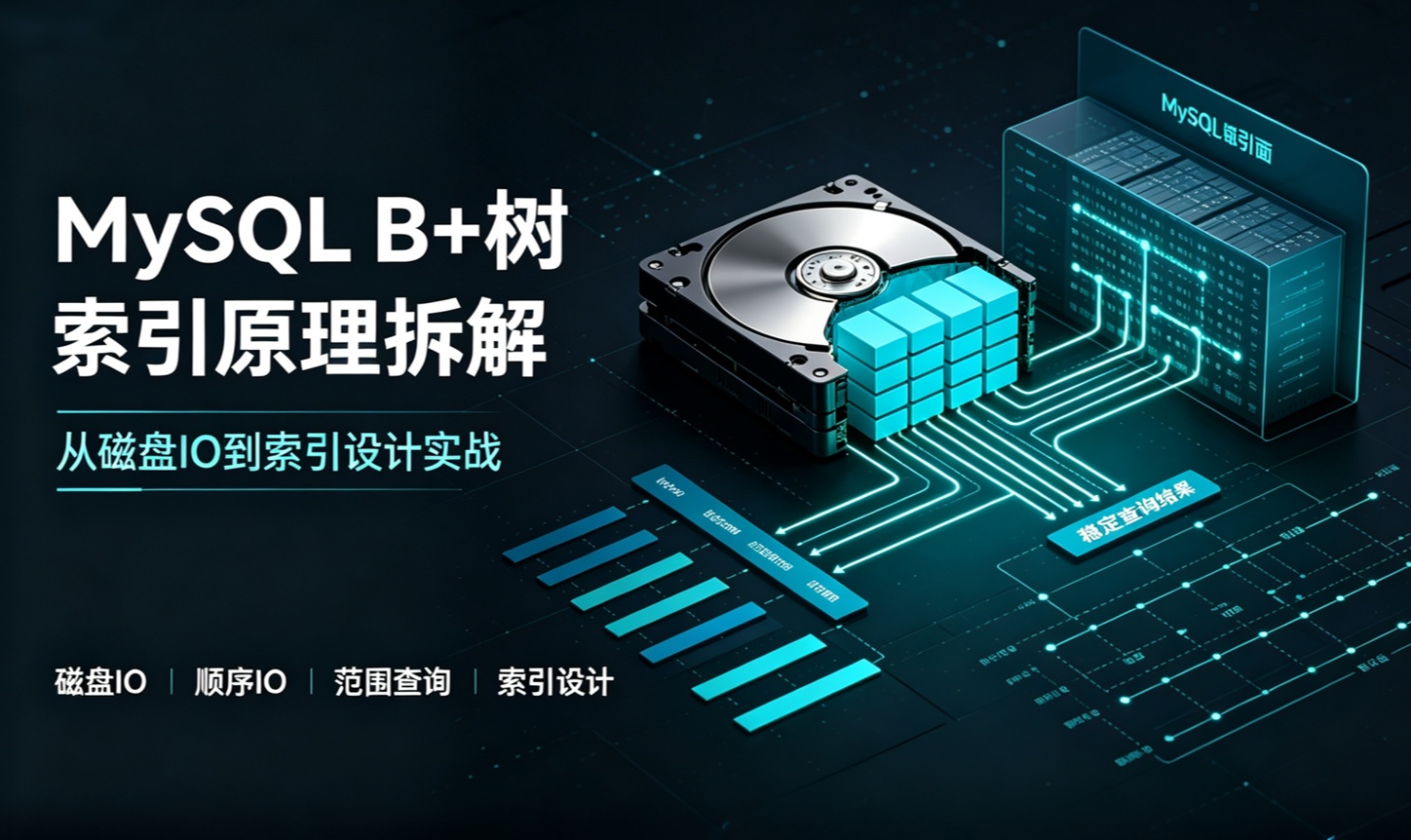 为什么MySQL索引非B+树不可？从随机IO代价到范围查询的完整推导