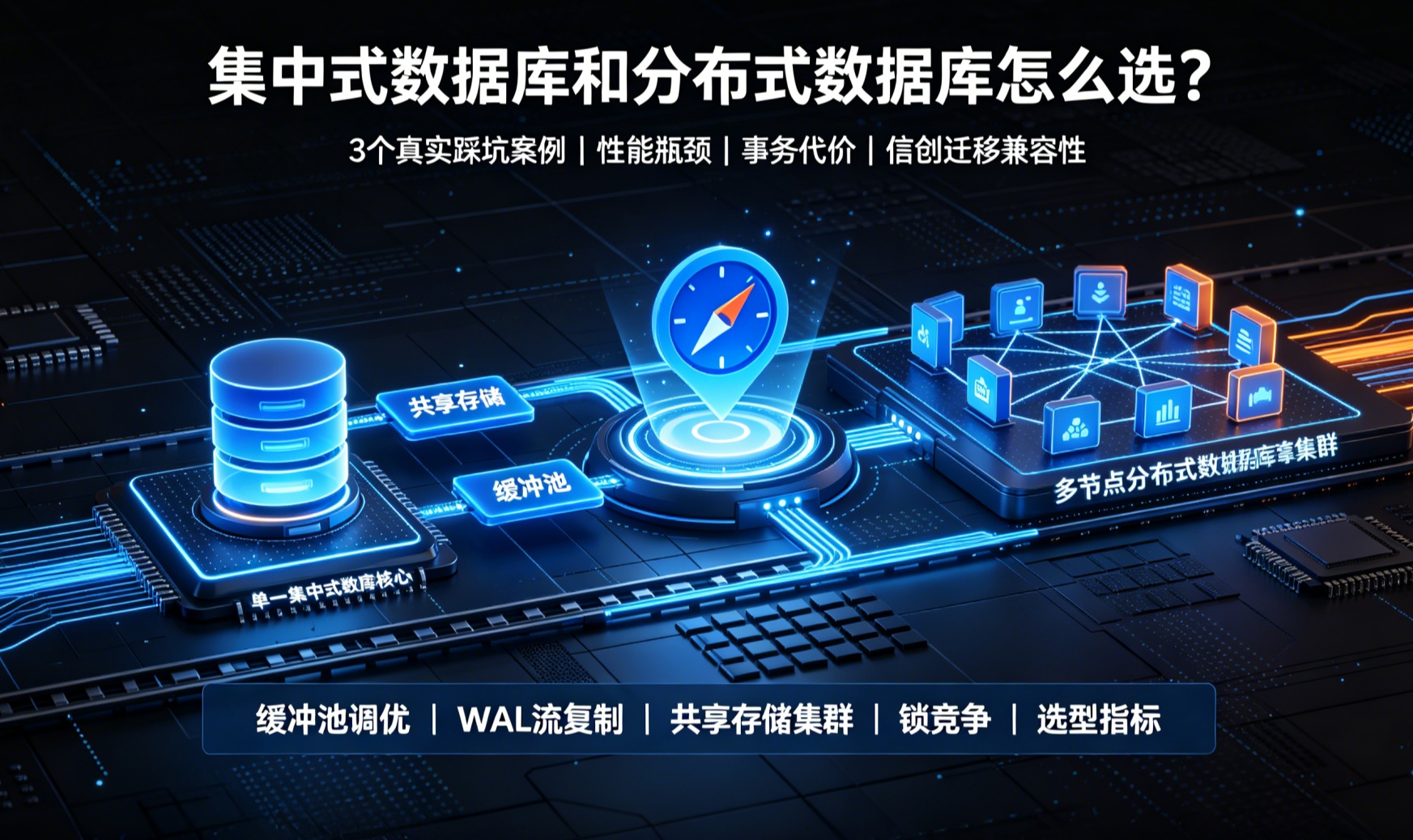 集中式数据库选型避坑指南：缓冲池瓶颈排查、分布式事务代价与三年TCO对比
