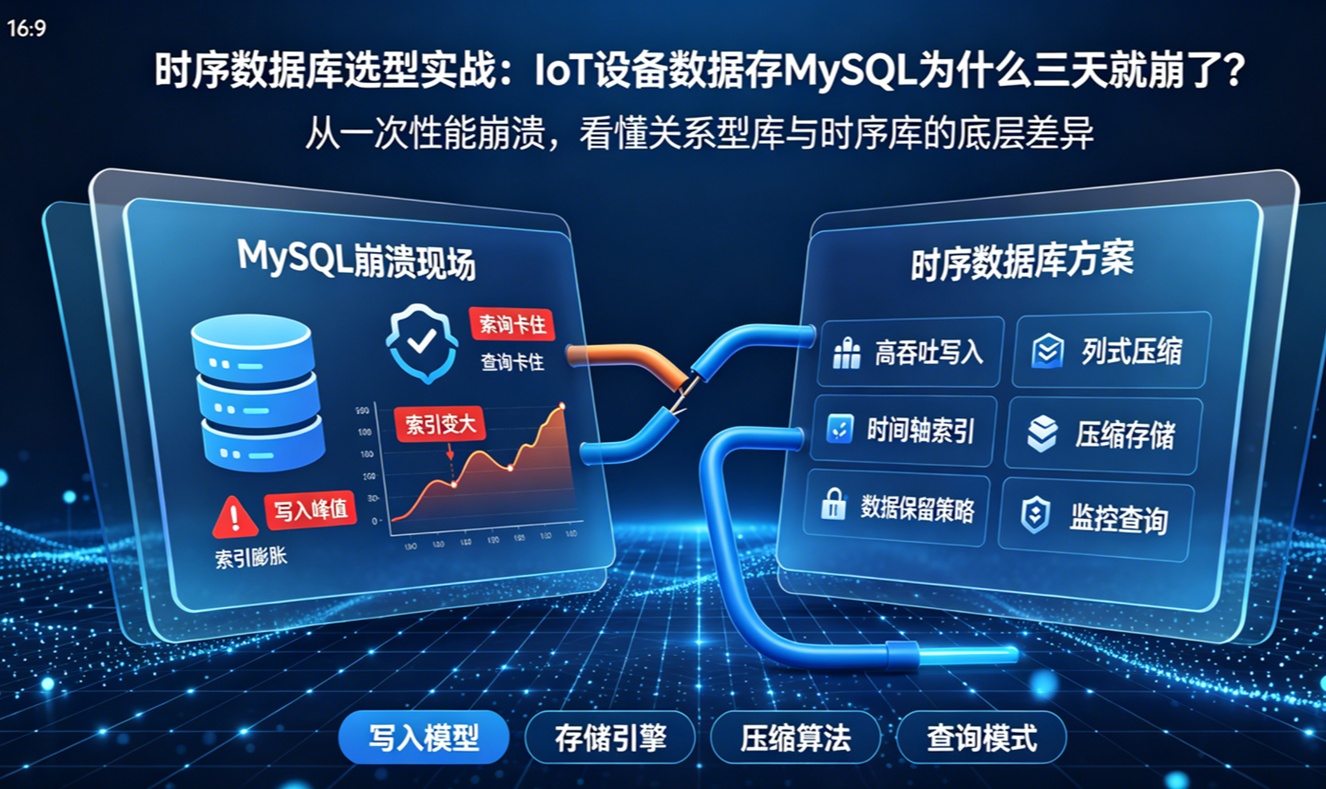 5万台IoT设备、日增4.3亿行&mdash;&mdash;时序数据库与MySQL性能对比及混合架构演进实战