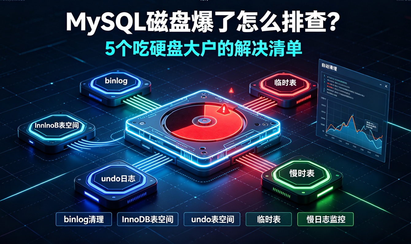 MySQL数据目录98%告警，binlog、ibdata1、undo五个磁盘大户排查方案