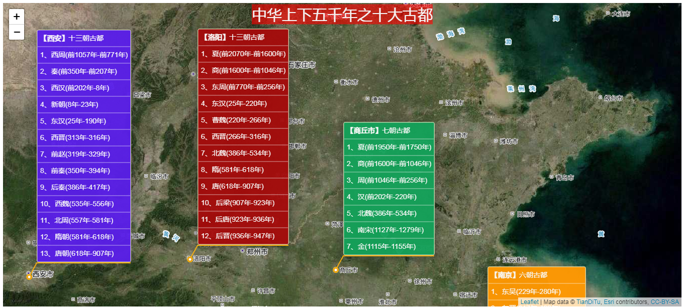 地图讲故事之GIS遇到历史-中国十大古都篇