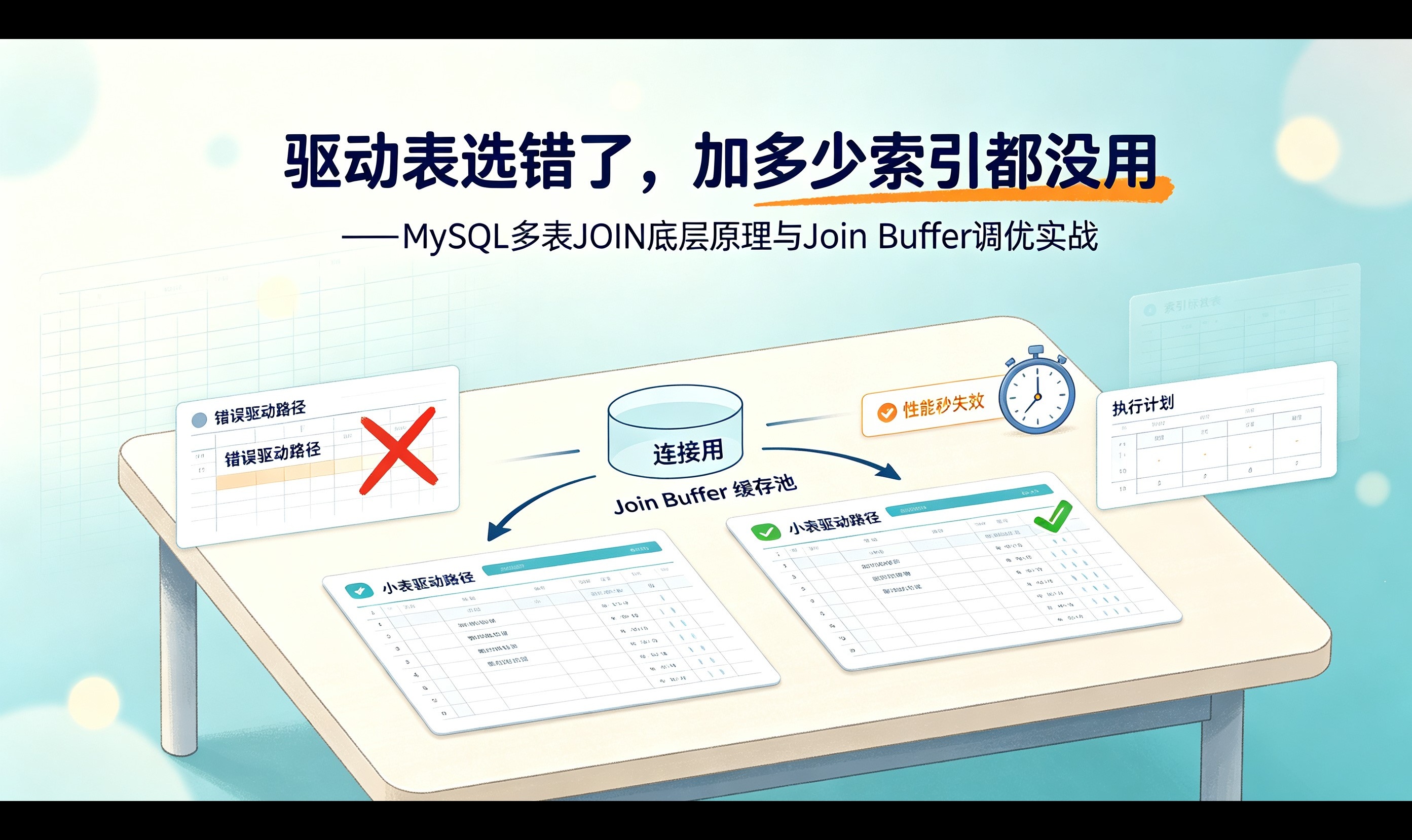 为什么你的JOIN查询慢？驱动表选对了，但被驱动表没索引
