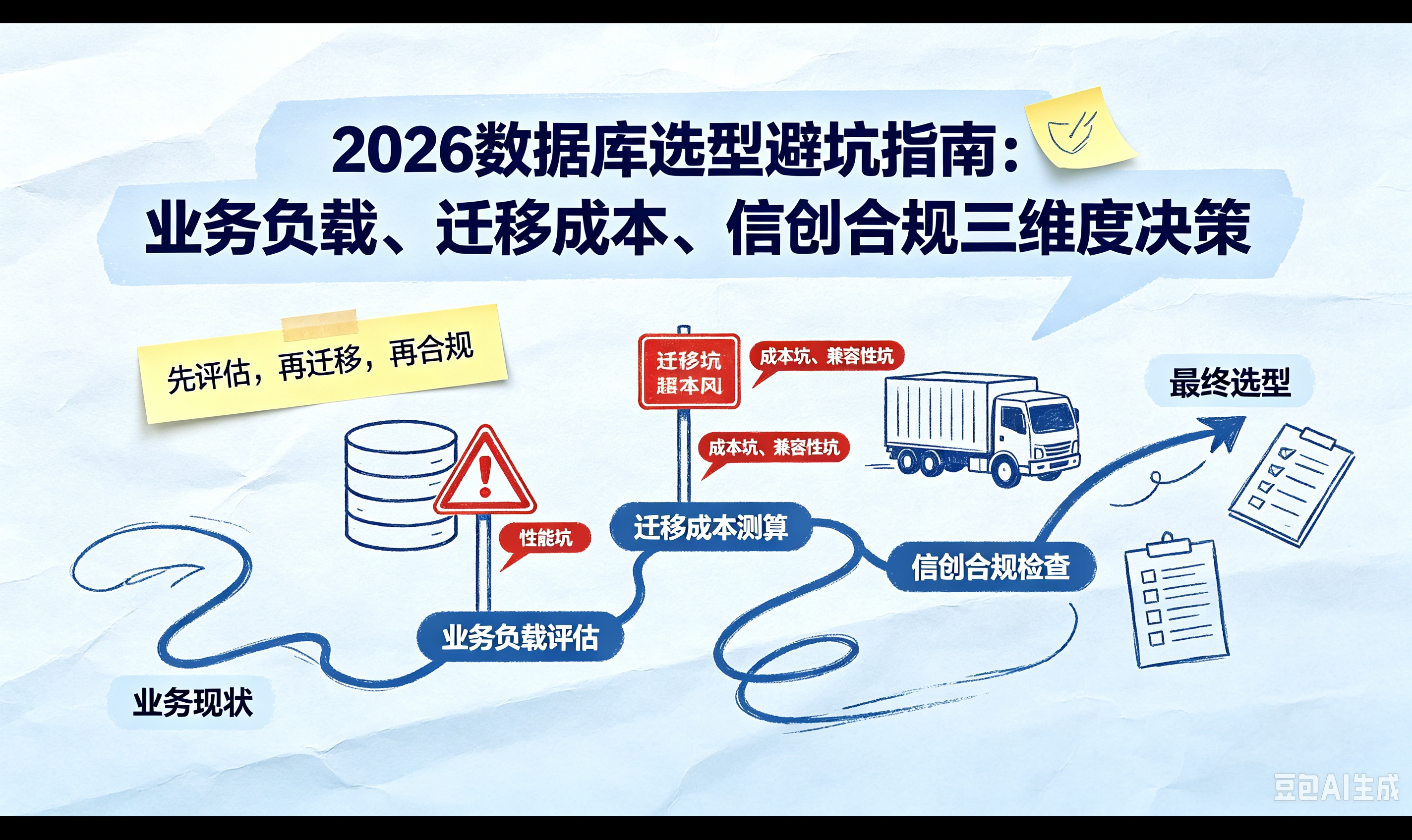 2026数据库选型避坑指南：业务负载、迁移成本、信创合规三维度决策