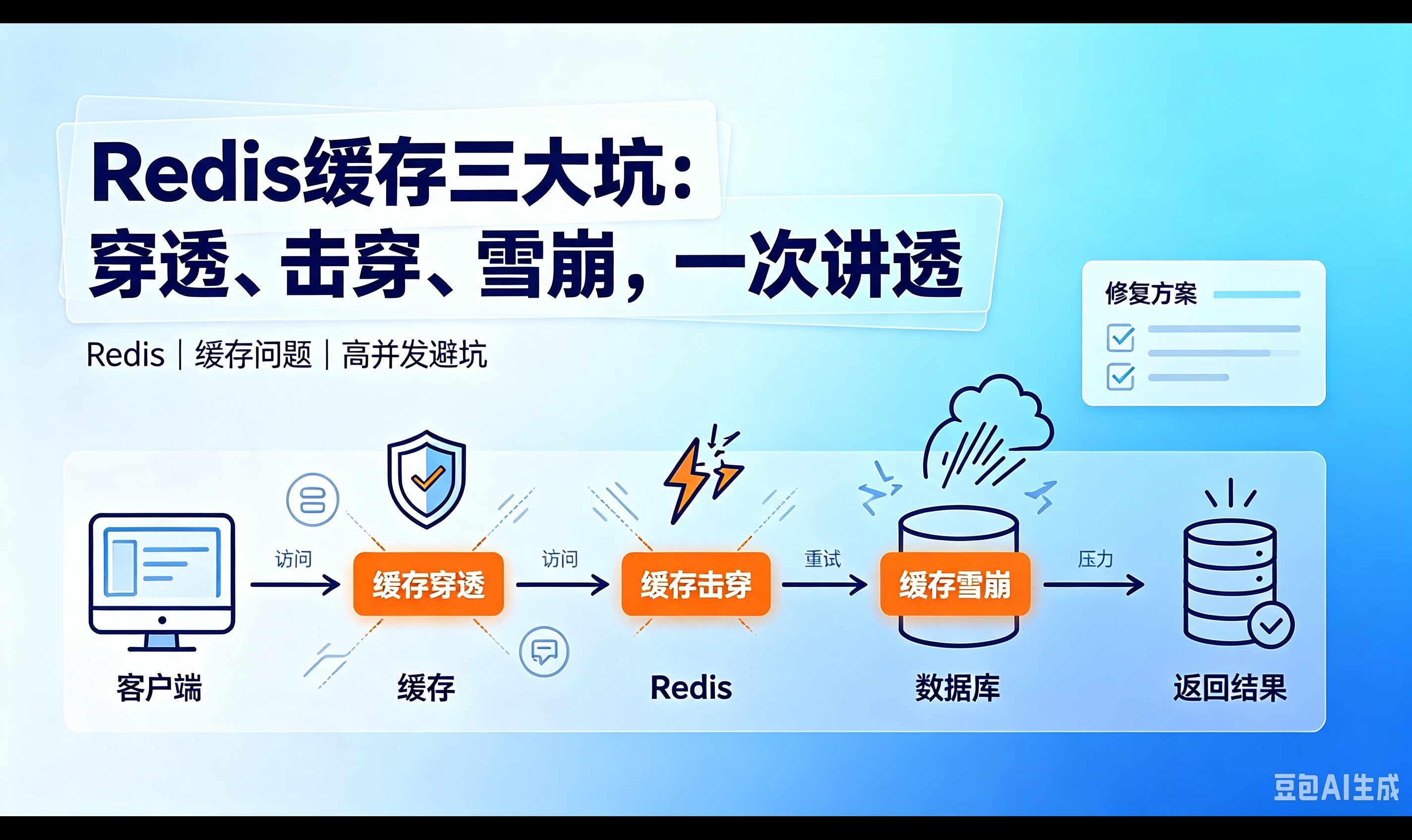 Redis缓存三大坑：穿透、击穿、雪崩，一次讲透