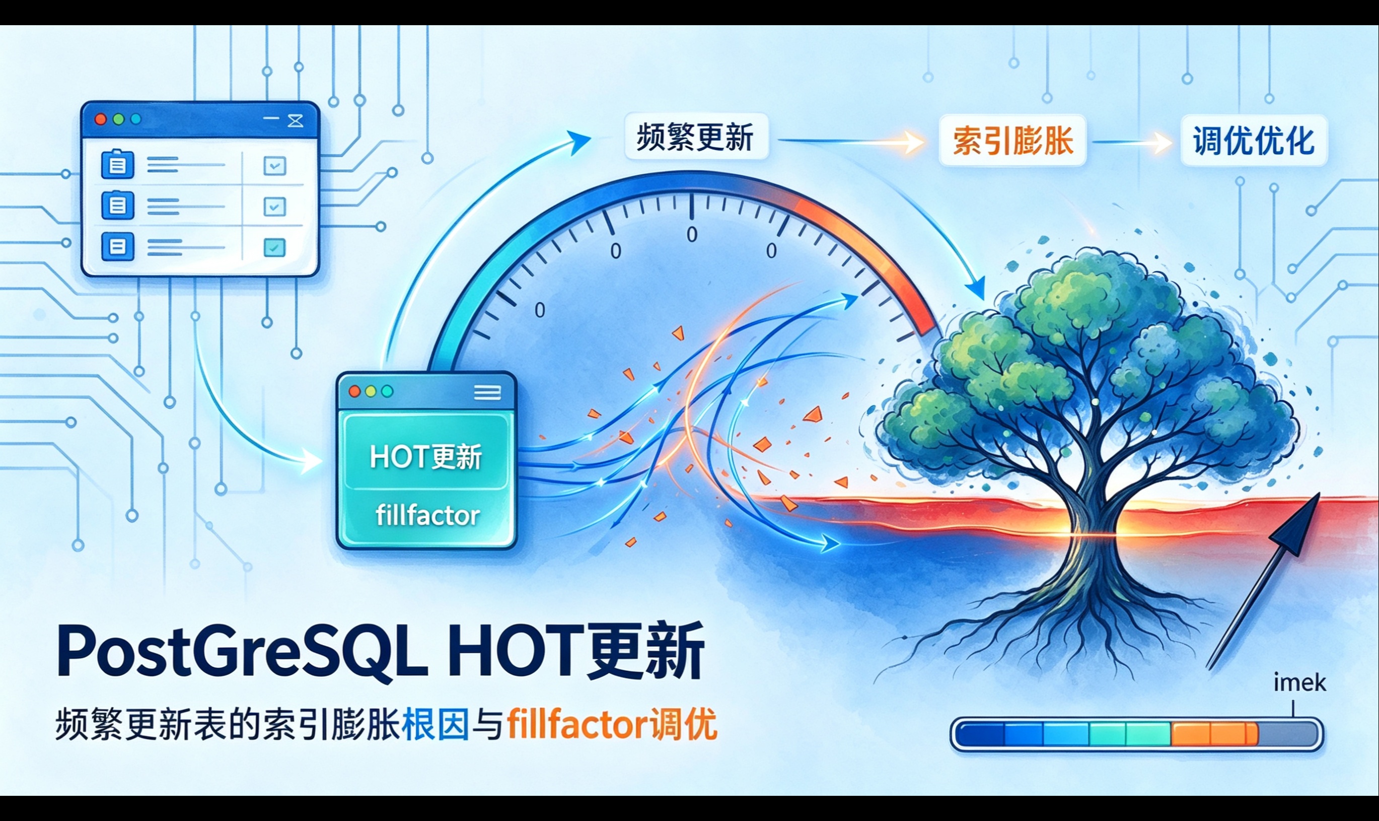 PostgreSQL表没变大索引却膨胀了——HOT更新的两个前提条件与三个失效场景