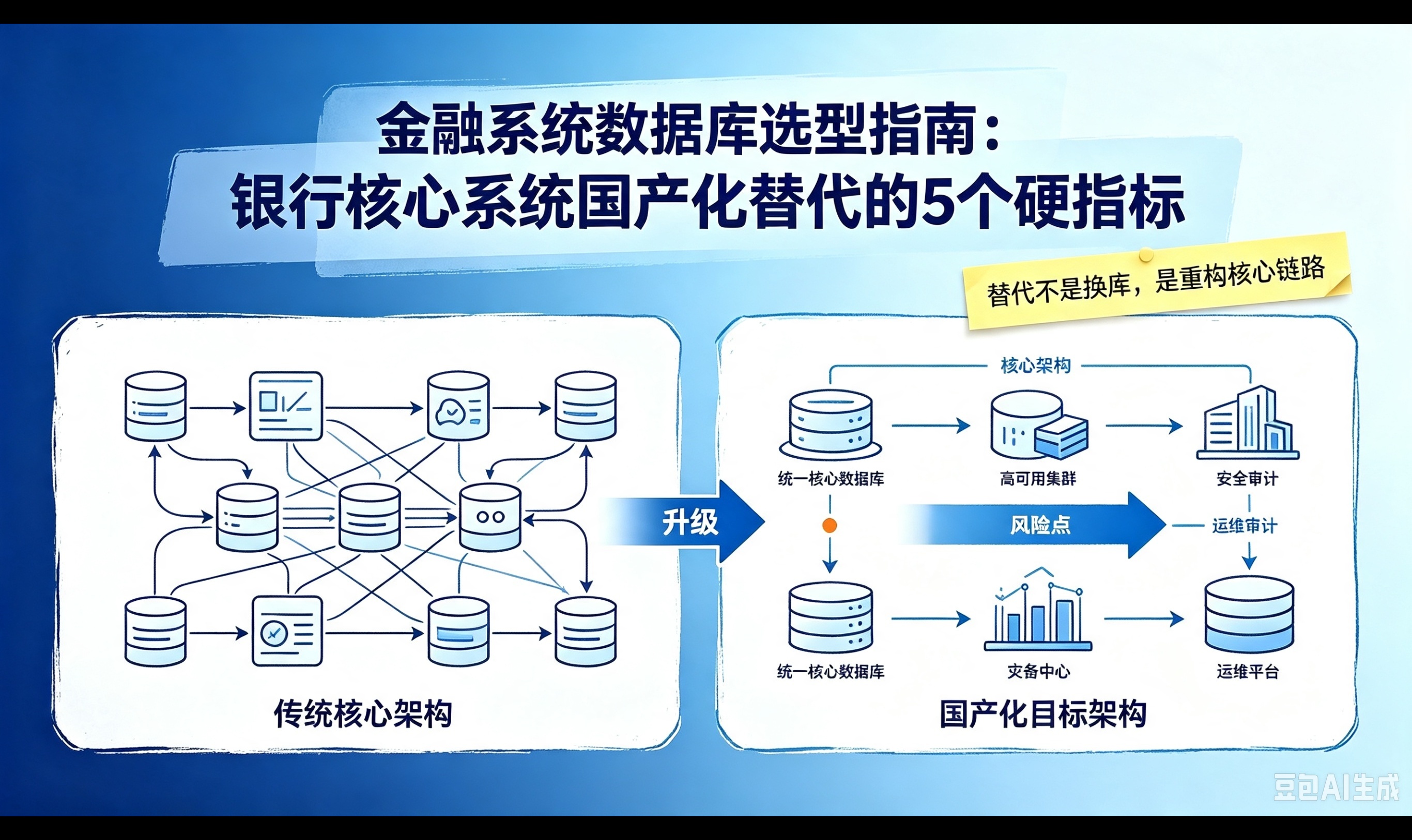 金融系统数据库选型指南：银行核心系统国产化替代的5个硬指标