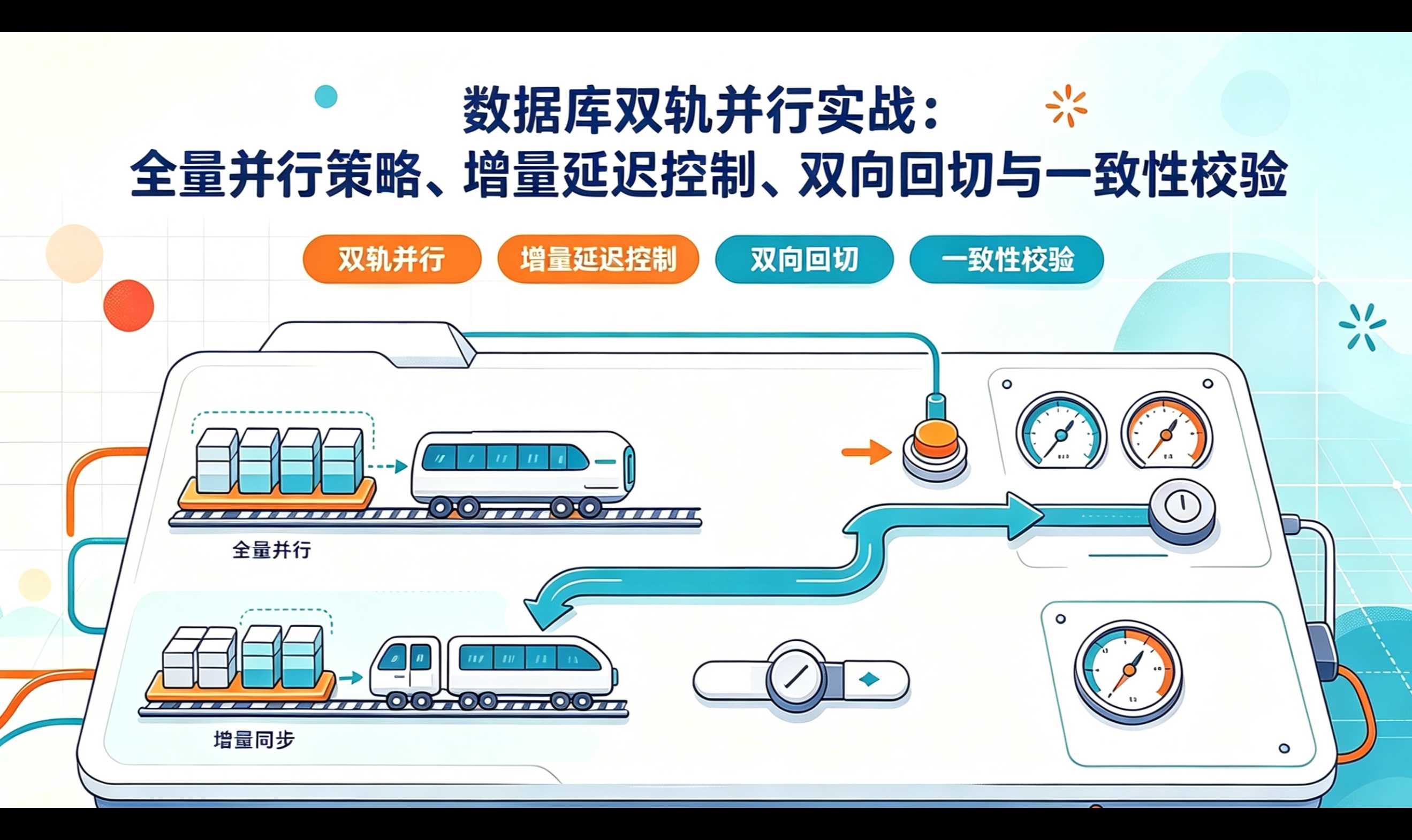 双轨并行架构设计：全量迁移的并行策略、增量同步的延迟基准与双向Master实现