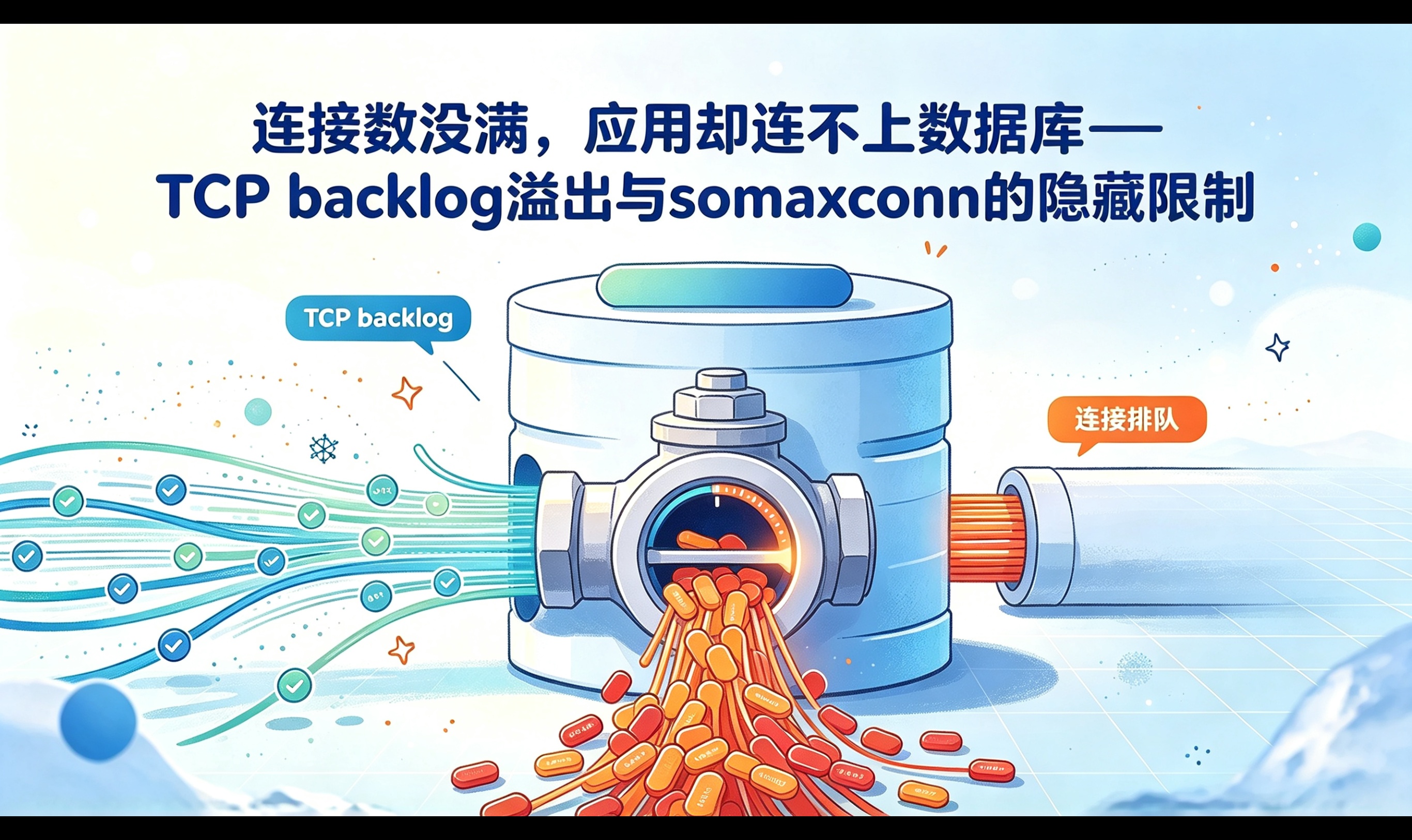 backlog调大了却没生效——somaxconn限制与TCP连接队列的完整链路