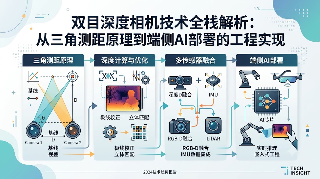 双目深度相机技术全栈解析：从三角测距原理到端侧AI部署的工程实现