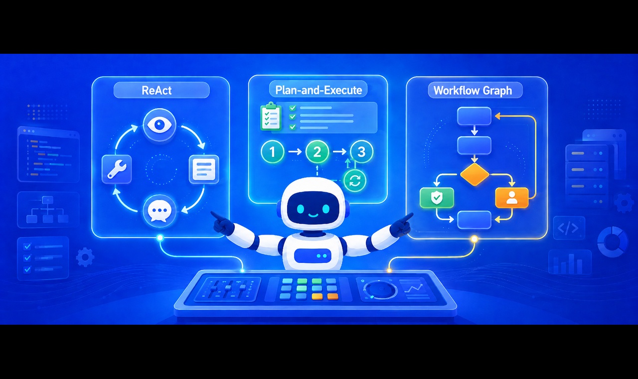 Agent 小知识 | Agent 编排的三种方式：ReAct、Plan-and-Execute 与 Workflow Graph