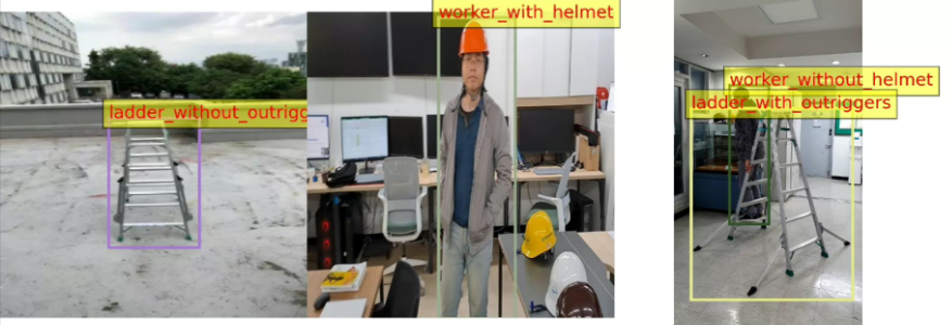 基于深度学习YOLOV11爬梯行为检测系统 爬梯作业人员安全检测数据集 安全帽佩戴 外伸梯子状态检测数据集