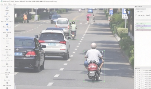 智慧交通道路电动车未带头盔目标检测数据集 无人机变焦视角可以适配 街道摄像头视角