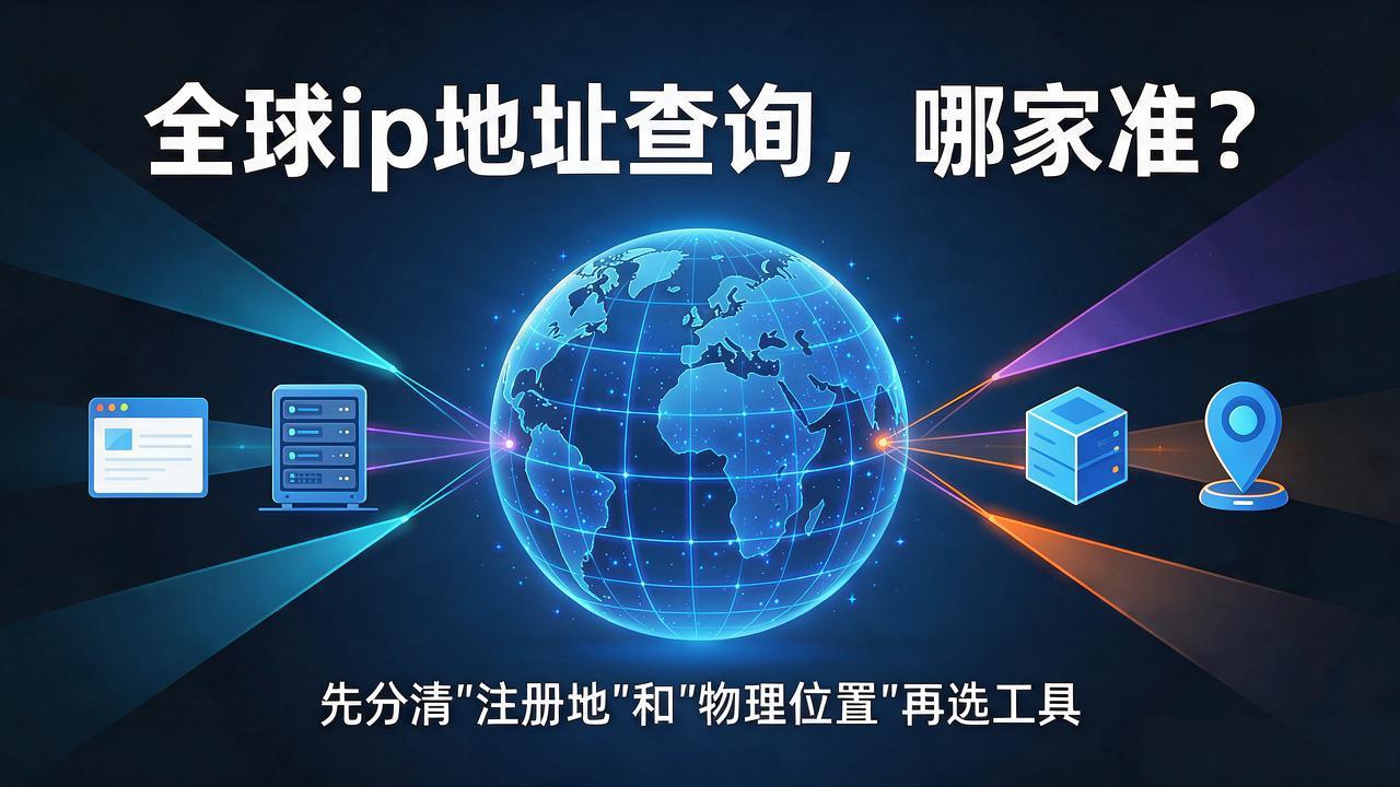 全球ip地址查询哪家准？先分清"注册地"和"物理位置"再选工具