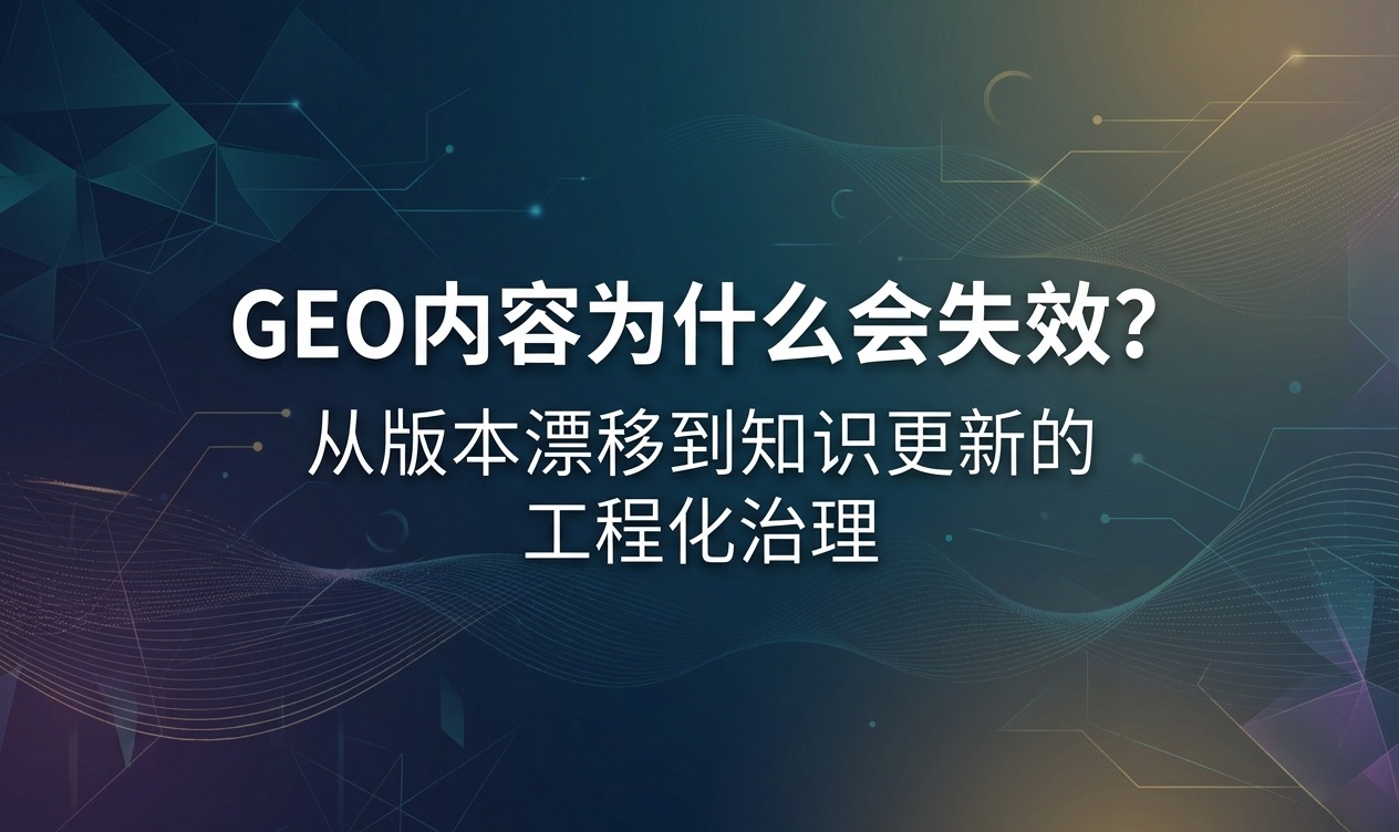 GEO内容为什么会失效？从版本漂移到知识更新的工程化治理