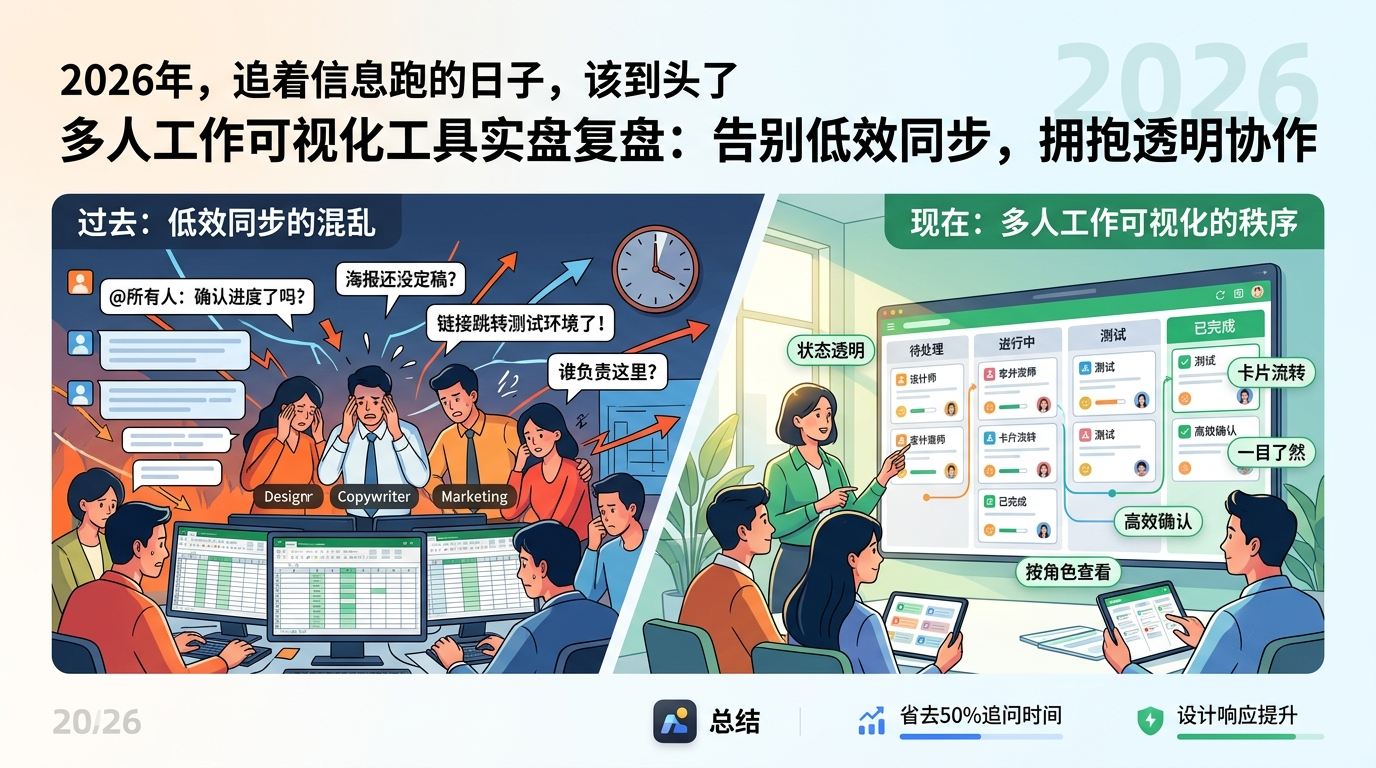 当Excel成为瓶颈：2026年多人工作可视化工具带来效率翻倍