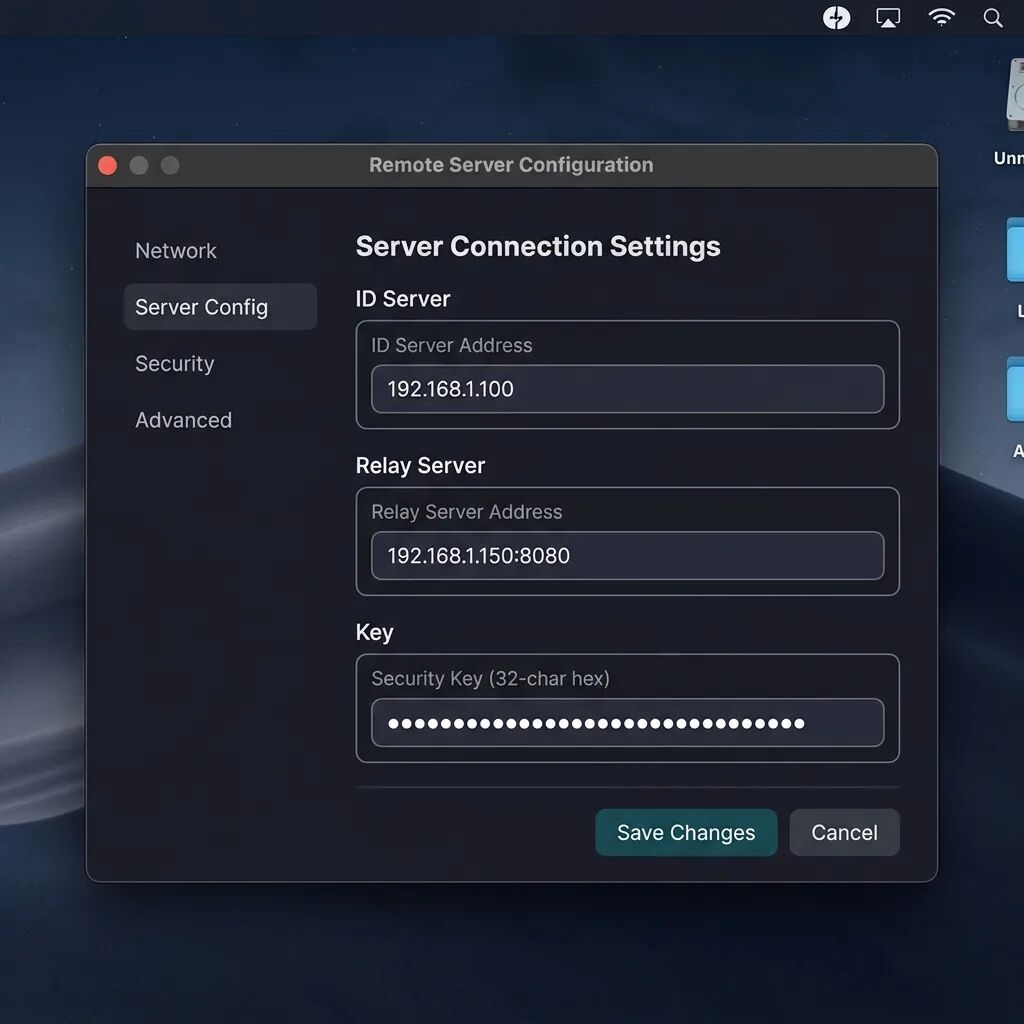 RustDesk 客户端配置界面