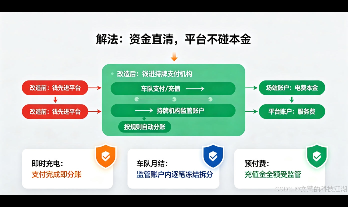从二清监管红线到合规直清：重卡充电平台分账体系落地实战