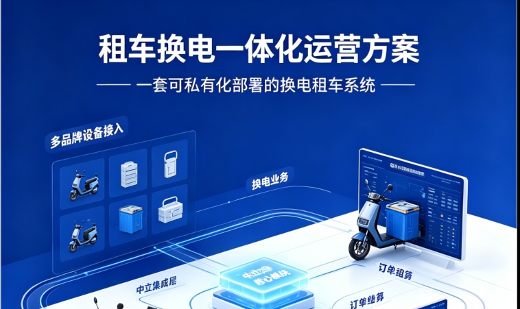 租车换电开源SaaS平台：一套可私有化部署的换电租车一体化解决方案