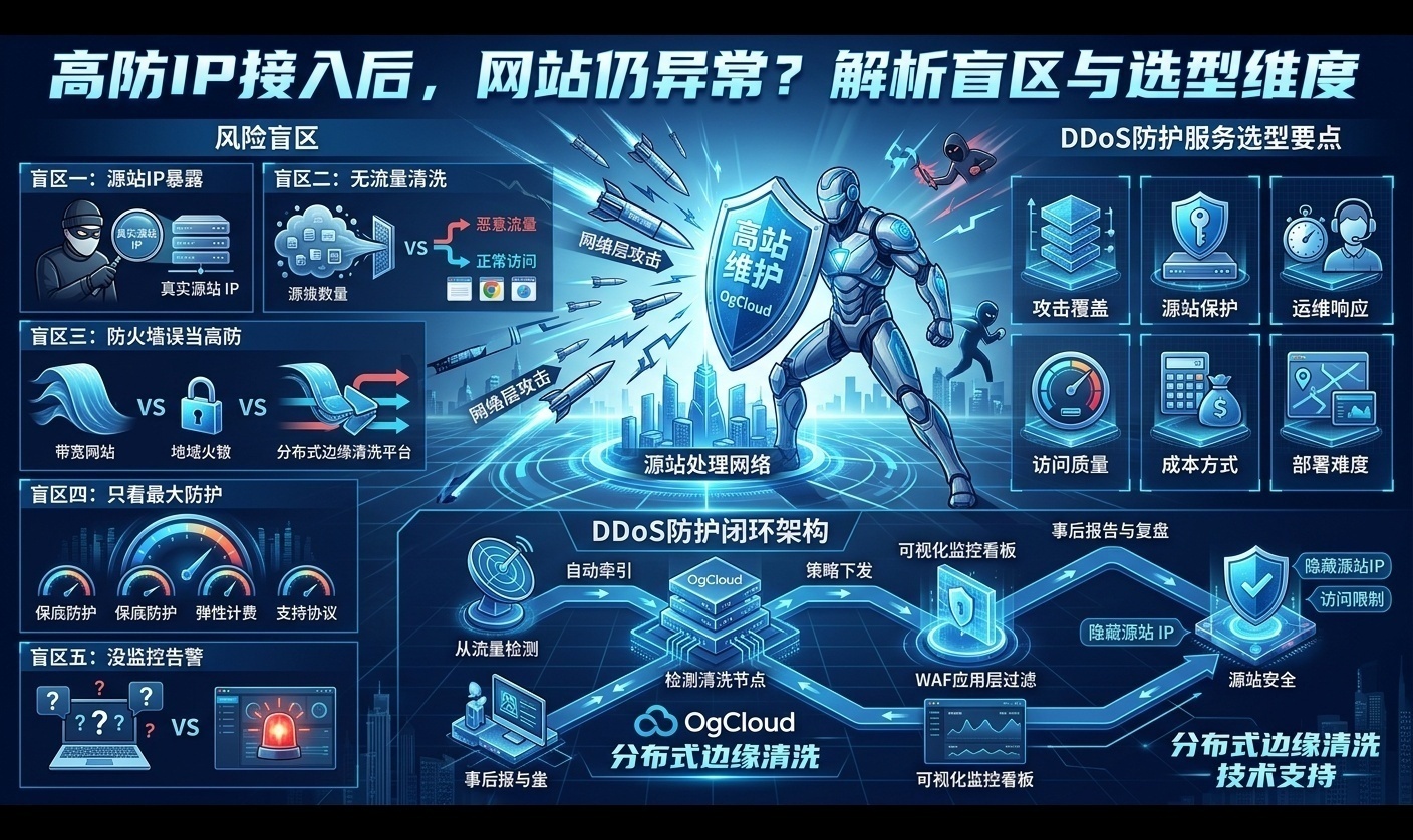 企业接入高防IP后网站仍然异常？一文讲解如何正确选择DDoS防护方案