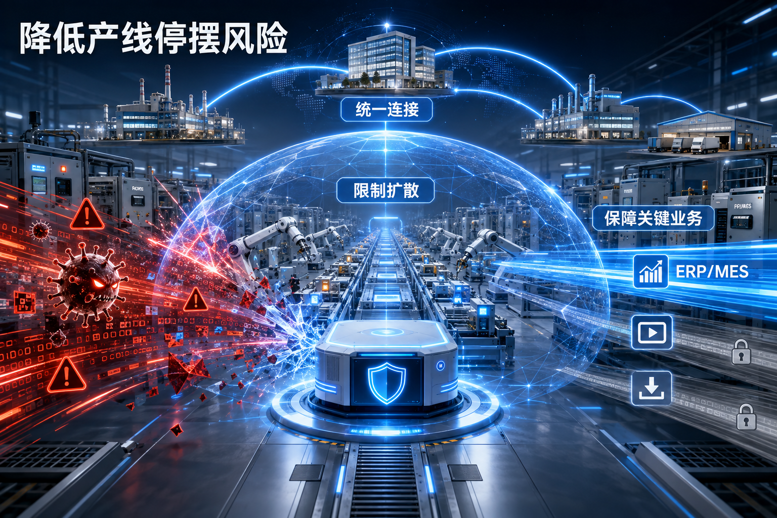 中小制造企业如何降低产线停摆风险？多工厂网络与安全防护思路