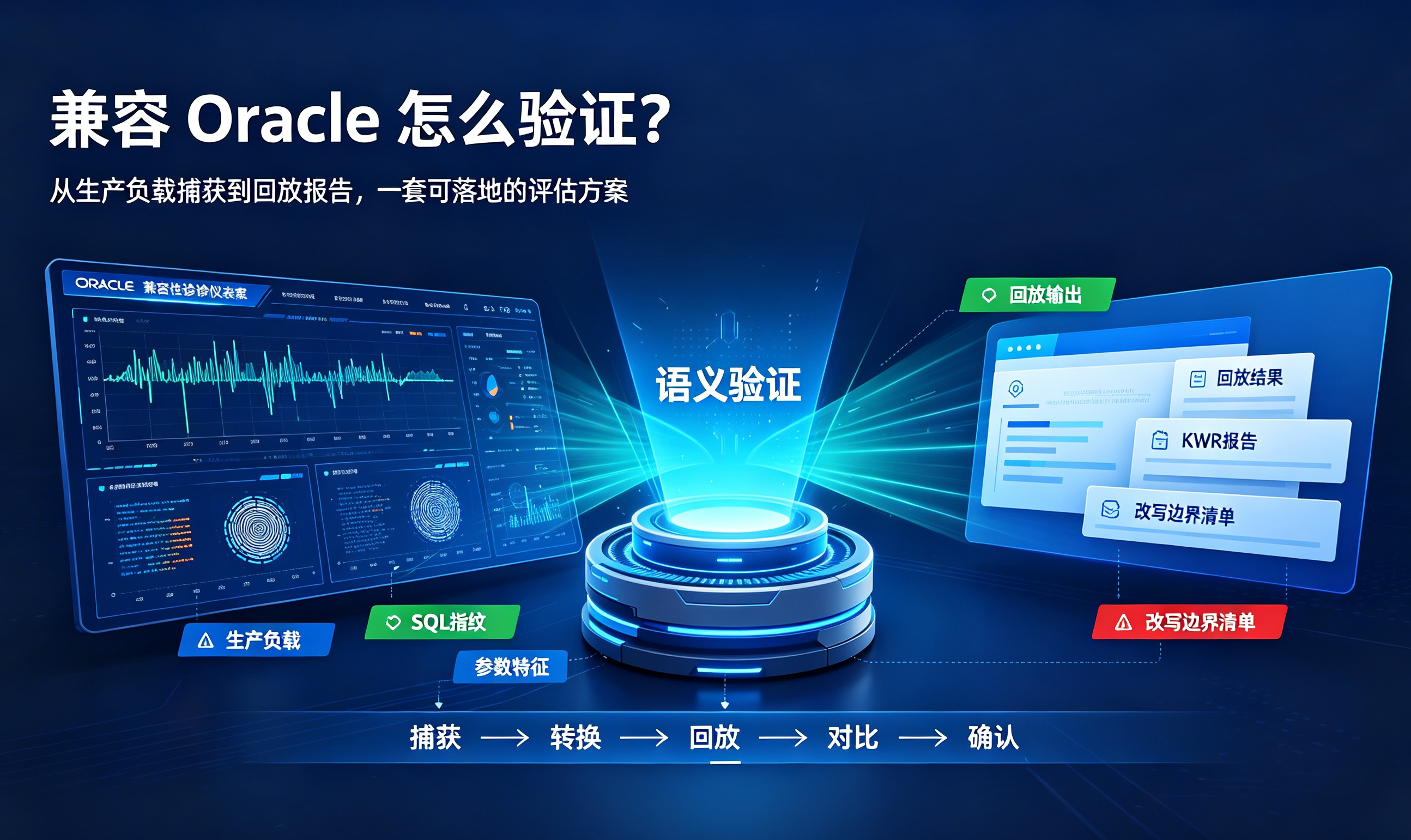 兼容Oracle怎么验证？从生产负载捕获到回放报告，一套可落地的评估方案
