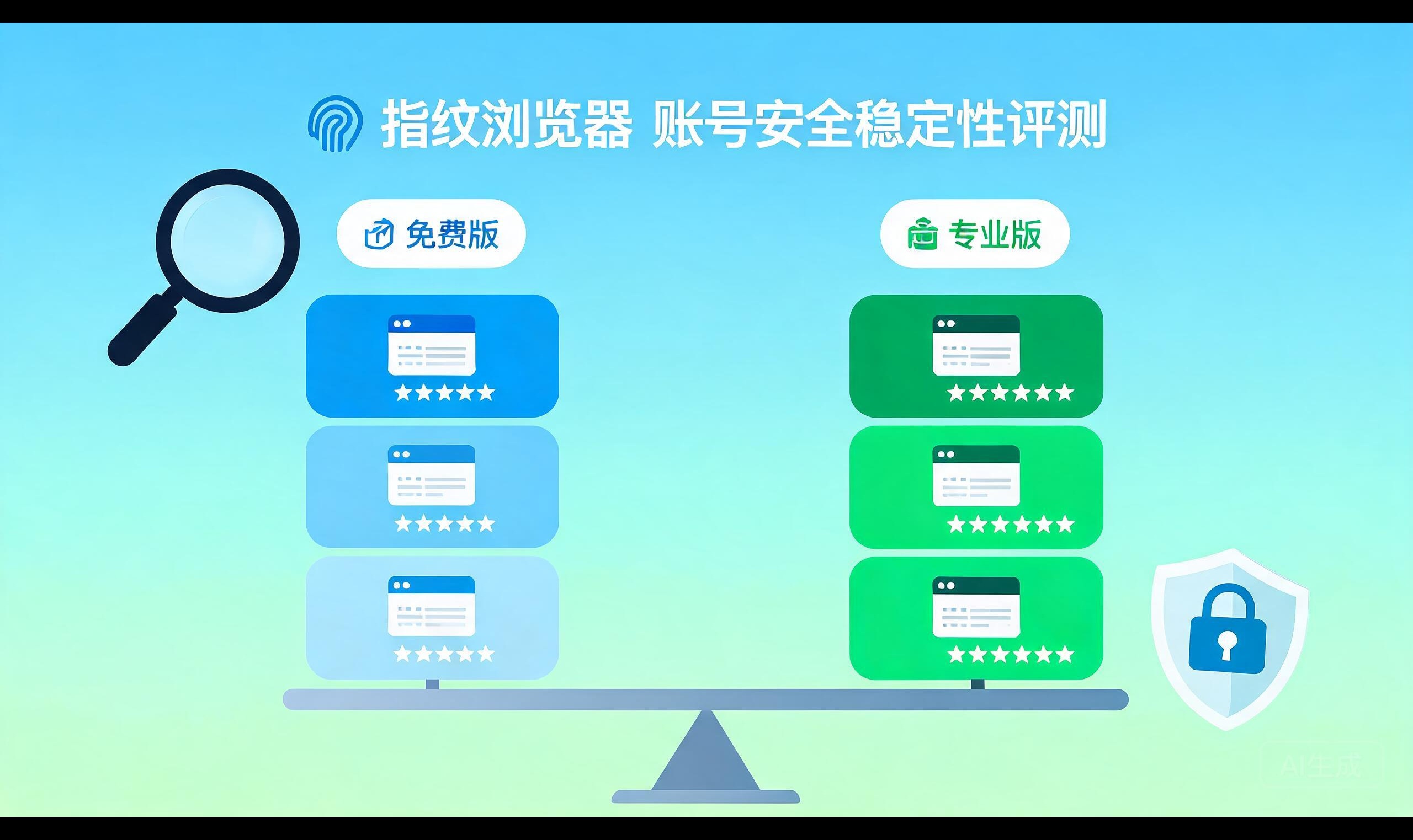 指纹浏览器账号安全稳定性评估体系与免费版本功能边界深度解析