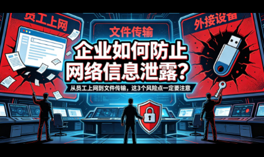 企业如何防止网络信息泄露？从员工上网到文件传输，这3个风险点一定要注意