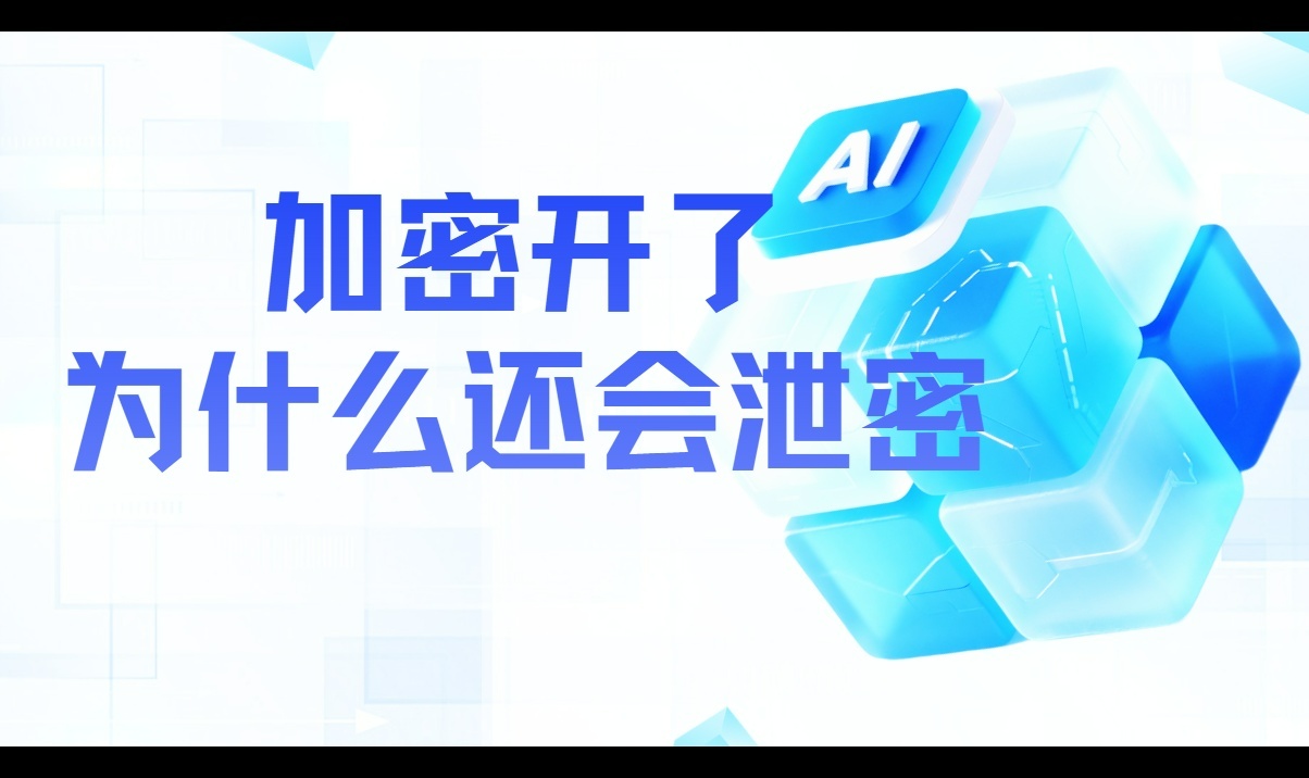 全盘加密开了，为什么还是泄了？