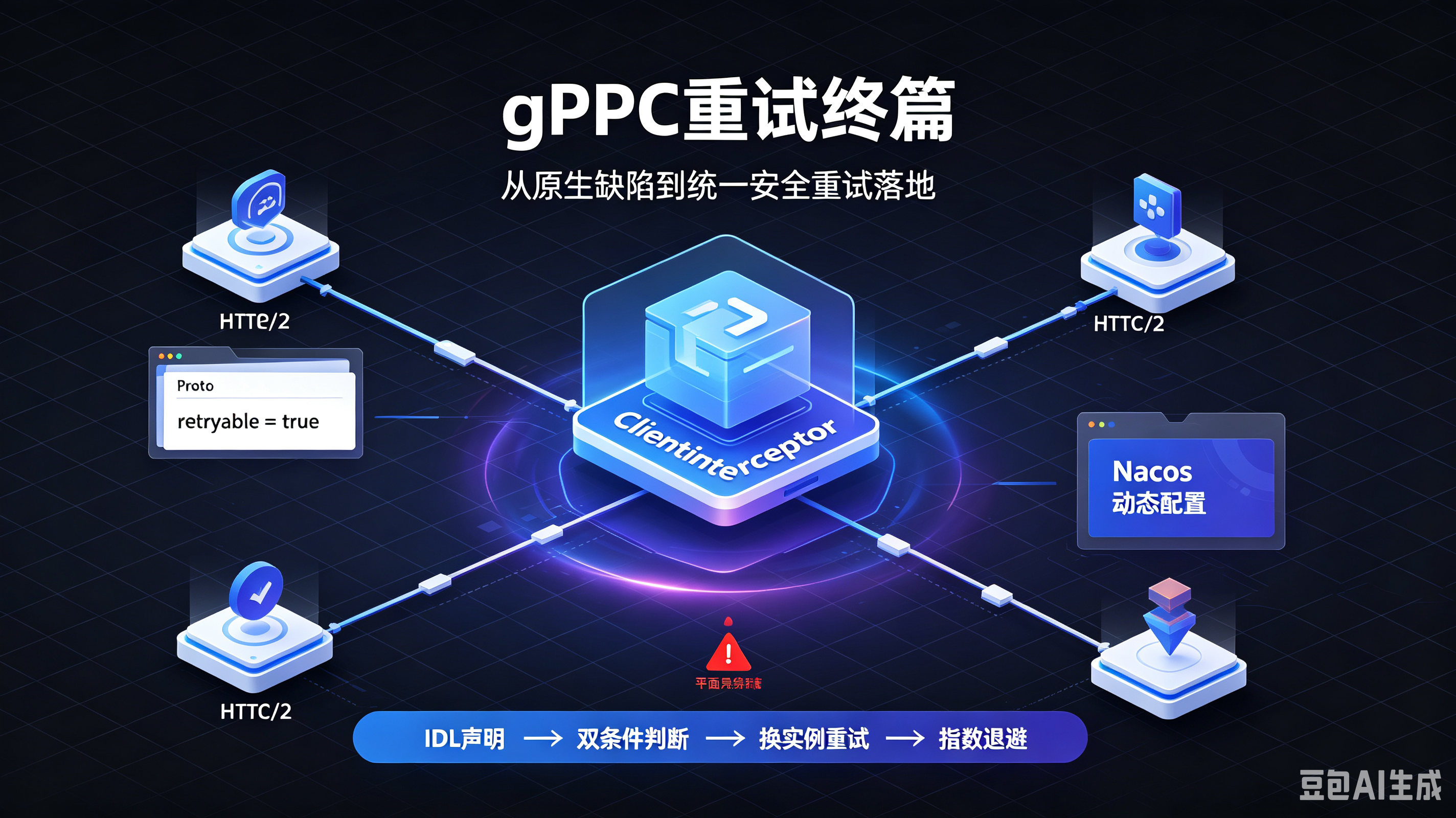 后端稳定性建设｜容错四大金刚：重试（下）gRPC 统一对齐重试、配套全链路治理