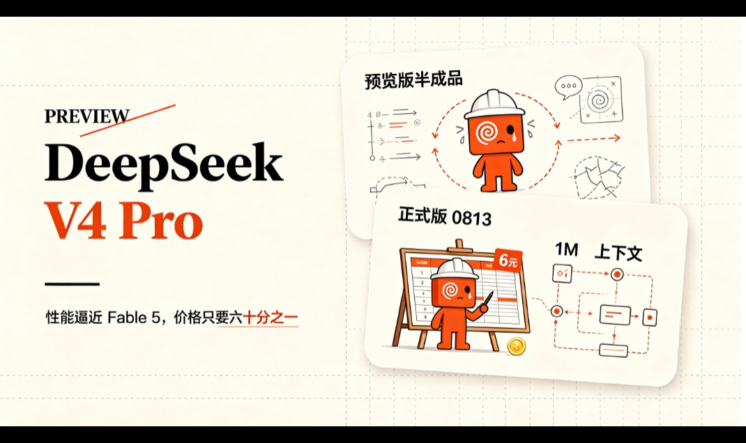 DeepSeek V4 Pro转正，性能逼近Fable 5，价格仅六十分之一