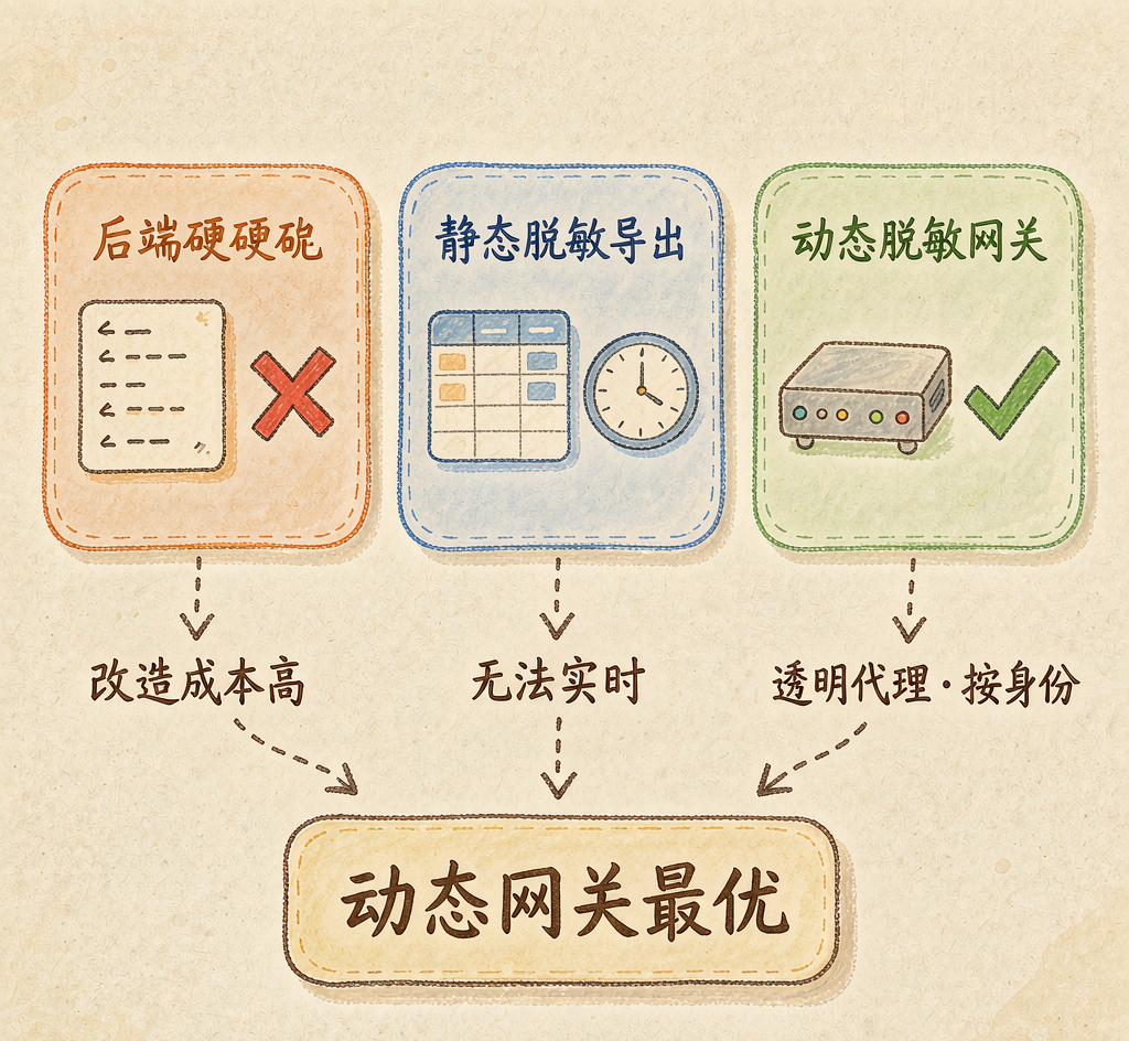 以调用方身份为维度的脱敏策略配置示意