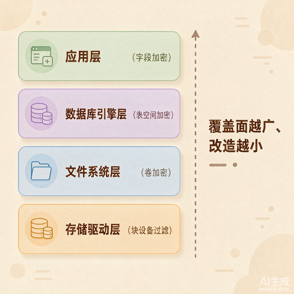 图1：TDE 四层加密架构对比