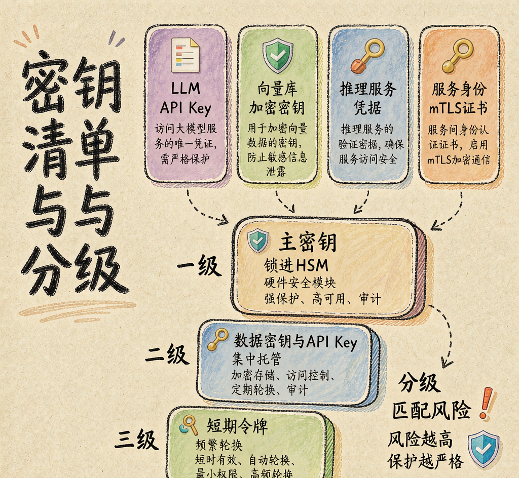 大模型应用的密钥供给怎么做：LLM API Key 托管与向量库加密实践
