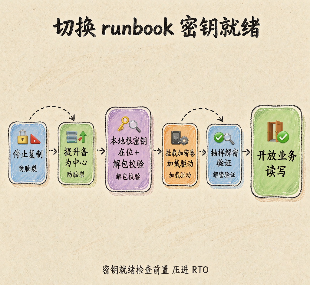 切换 runbook：密钥就绪前置流程