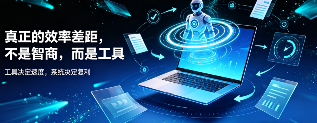 ▲ 真正的效率差距，不是智商，而是工具