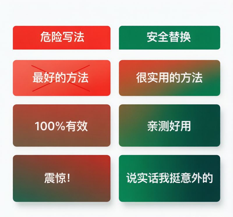 ▲ COMPLIANCE.md 中的敏感词替换对照表