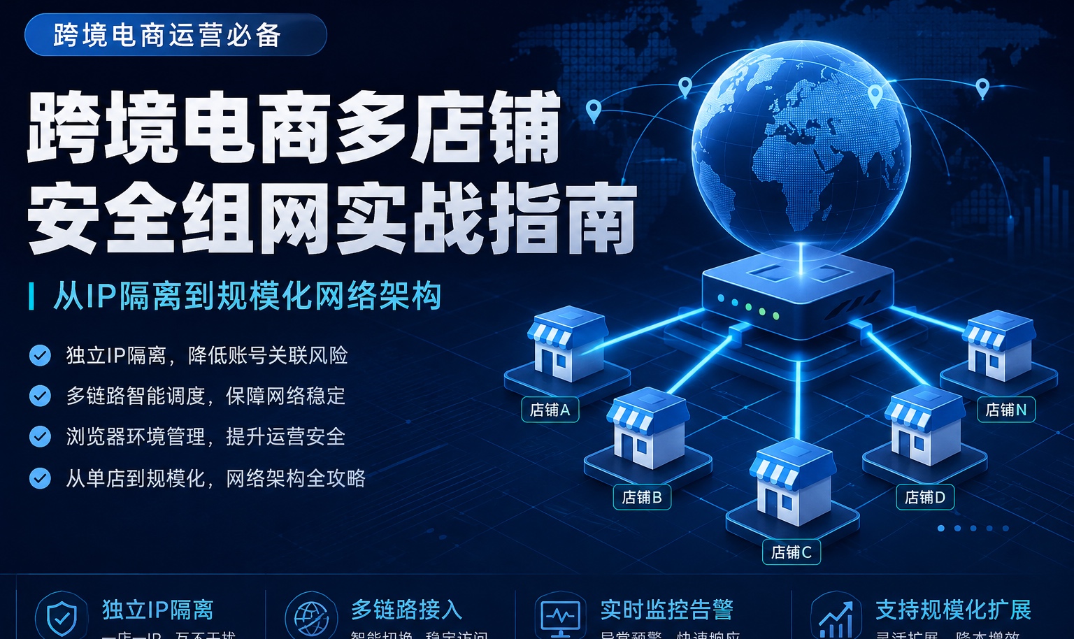 跨境电商多店铺安全组网实战指南：从IP隔离到规模化网络架构