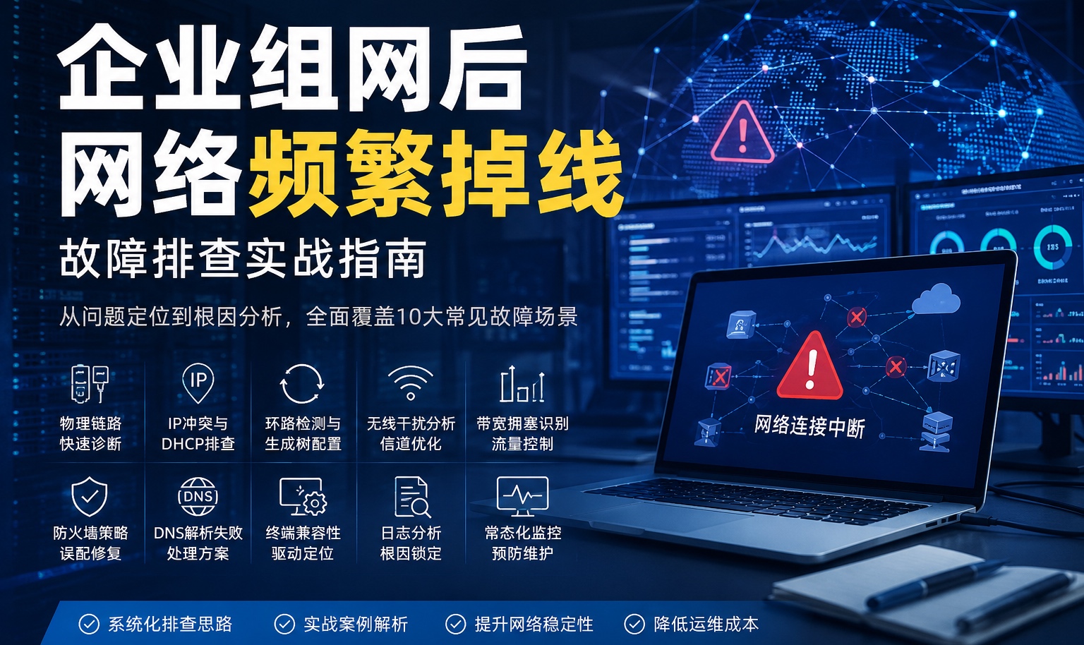 企业组网后网络频繁掉线，常见故障排查指南