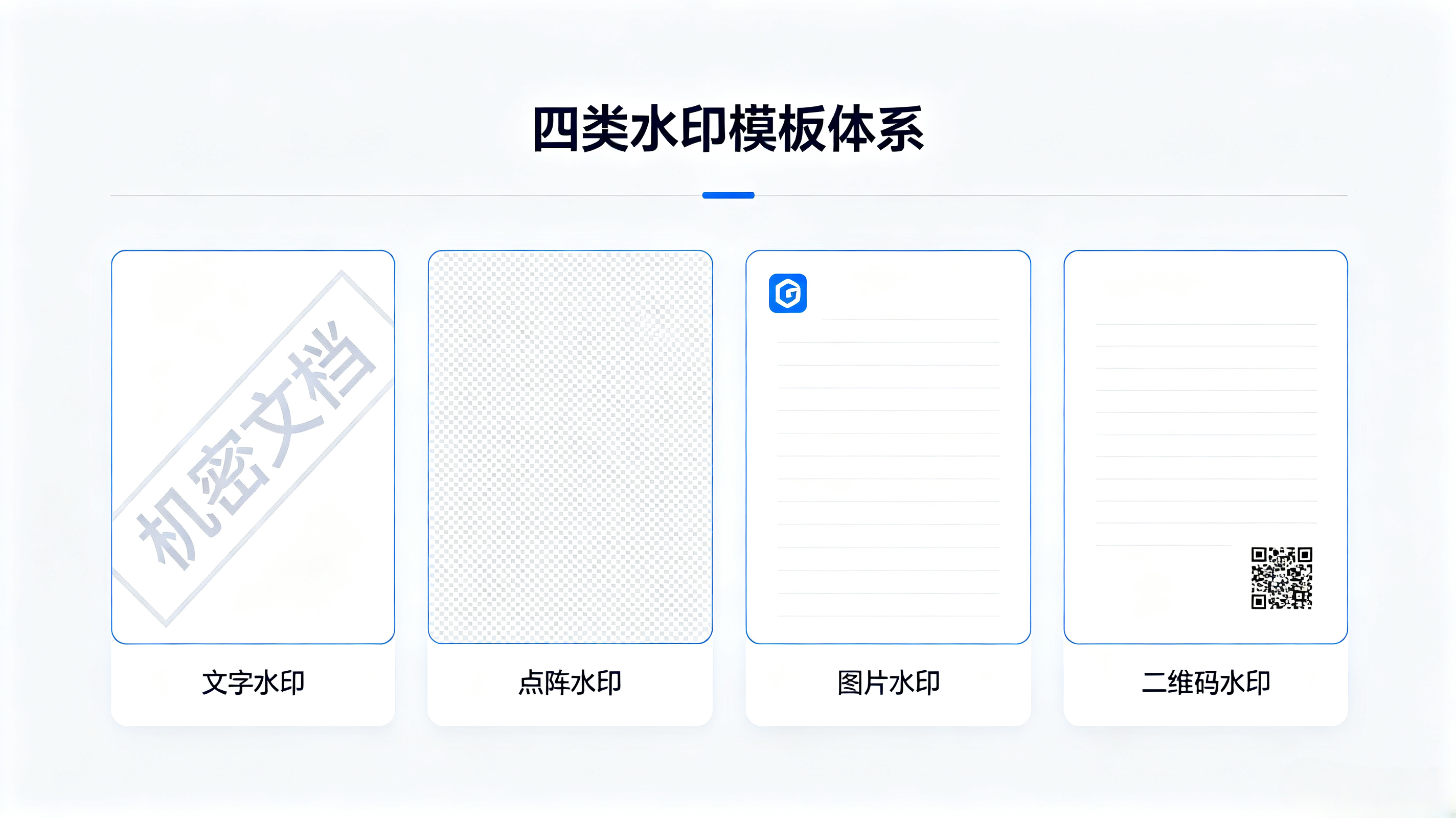 四种水印模板类型图