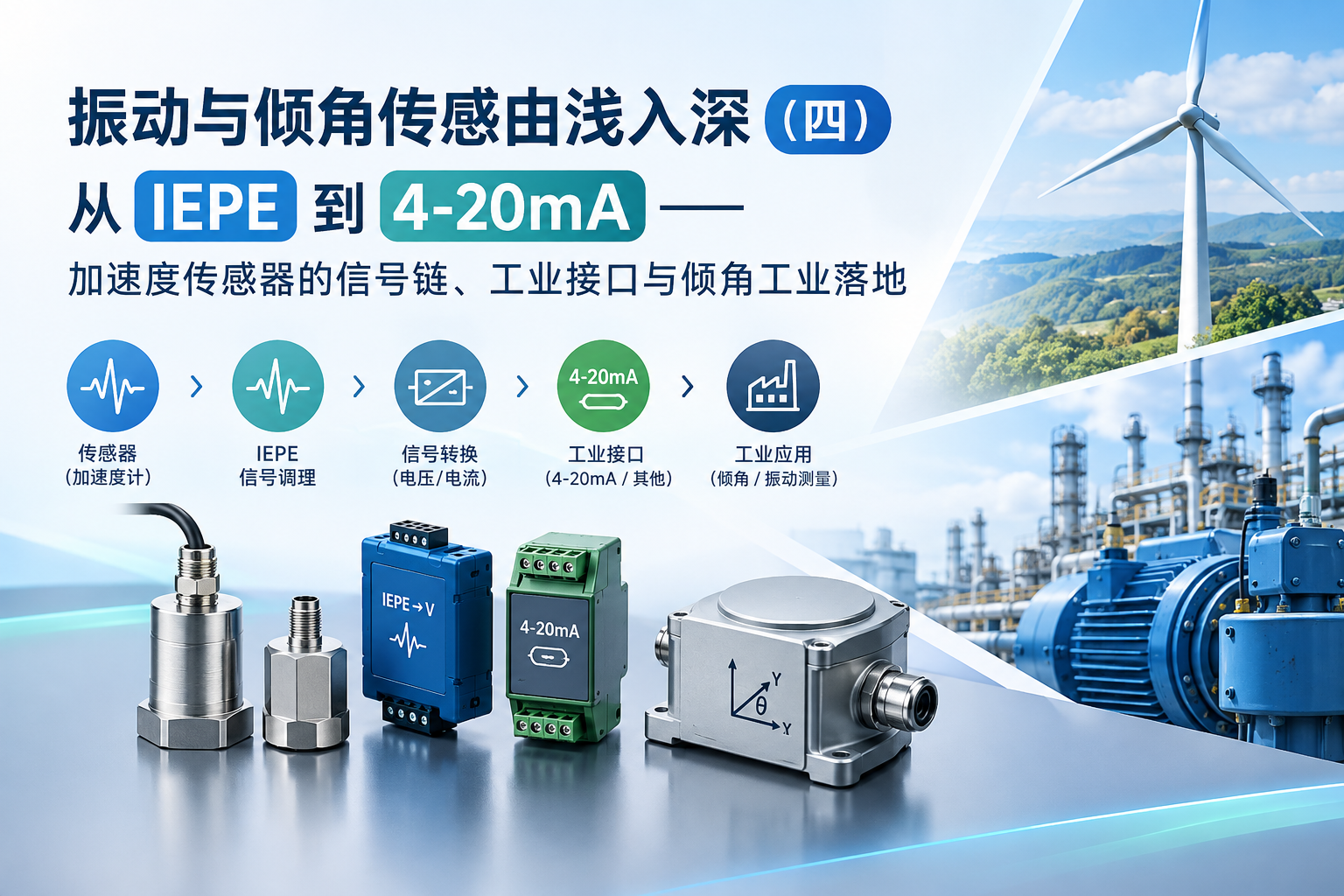 振动与倾角传感由浅入深（四）：从 IEPE 到 4-20mA&mdash;&mdash;加速度传感器的信号链、工业接口与倾角工业落地
