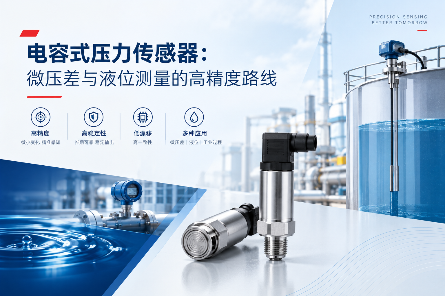 电容式压力传感器：微压差与液位测量的高精度路线